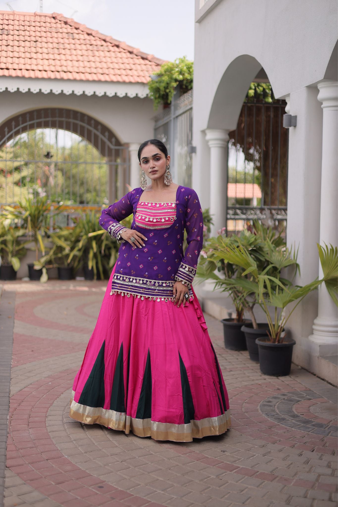 Raasrang Special Navratri Designer Lehenga Choli With Bandhani Printed Jacket For Women