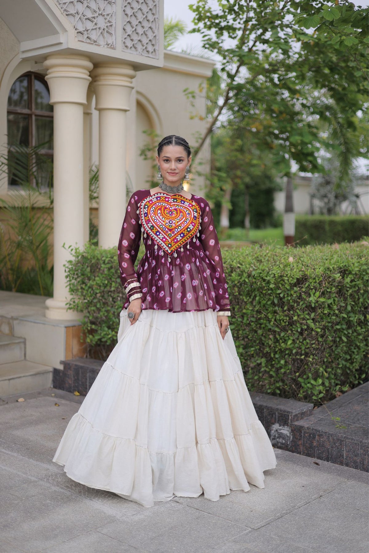 Rasrang Designer Bandhani Printed Navratri Lehenga Choli For Women