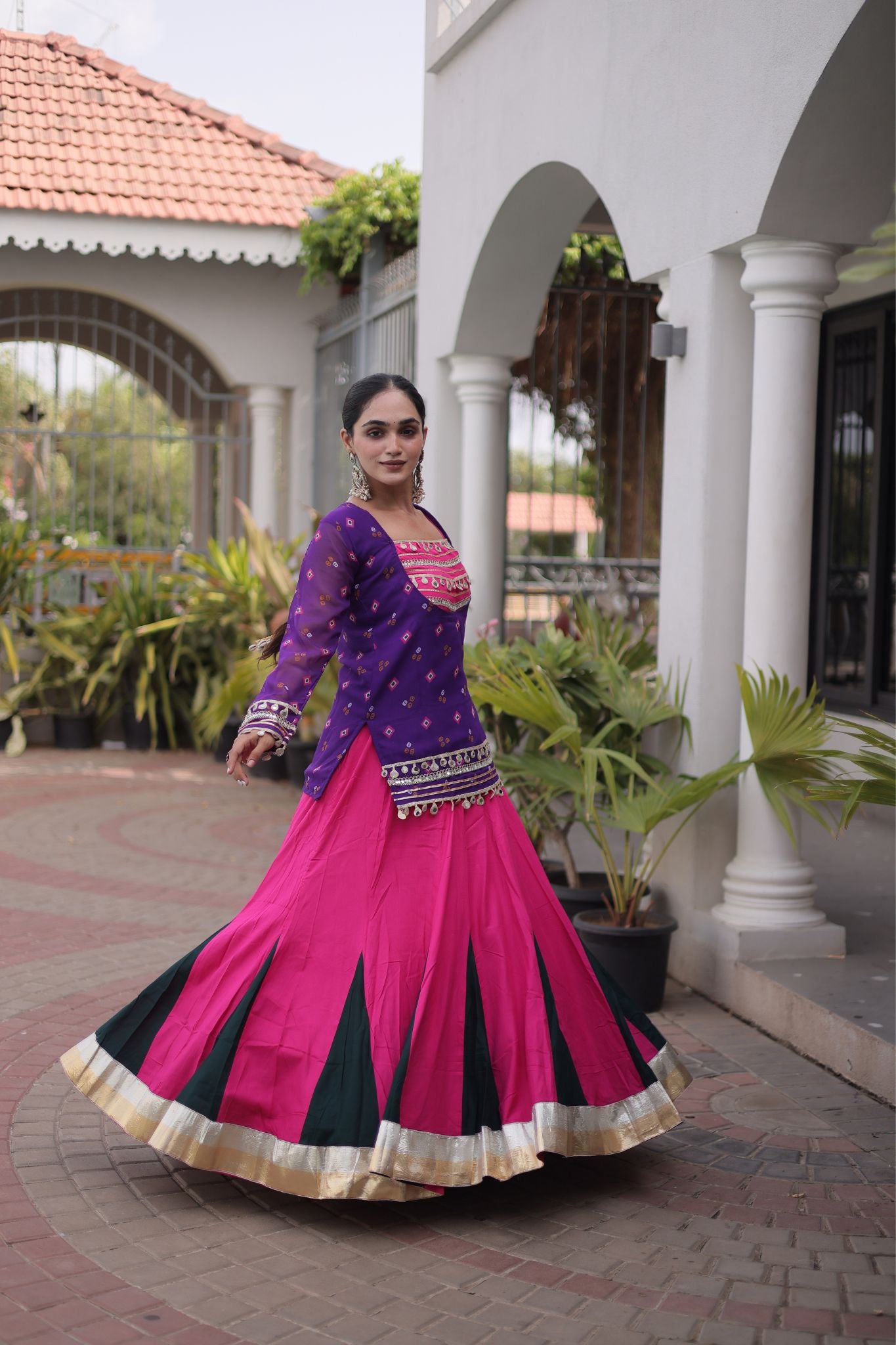 Raasrang Special Navratri Designer Lehenga Choli With Bandhani Printed Jacket For Women
