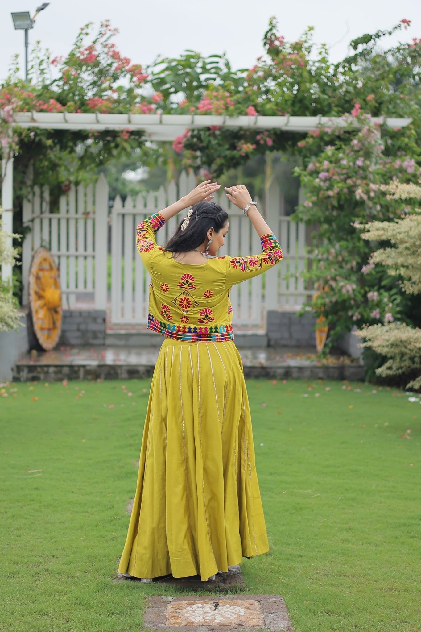 Kutchi Gamthi Embroidered Work Designer Navratri Lehenga Choli