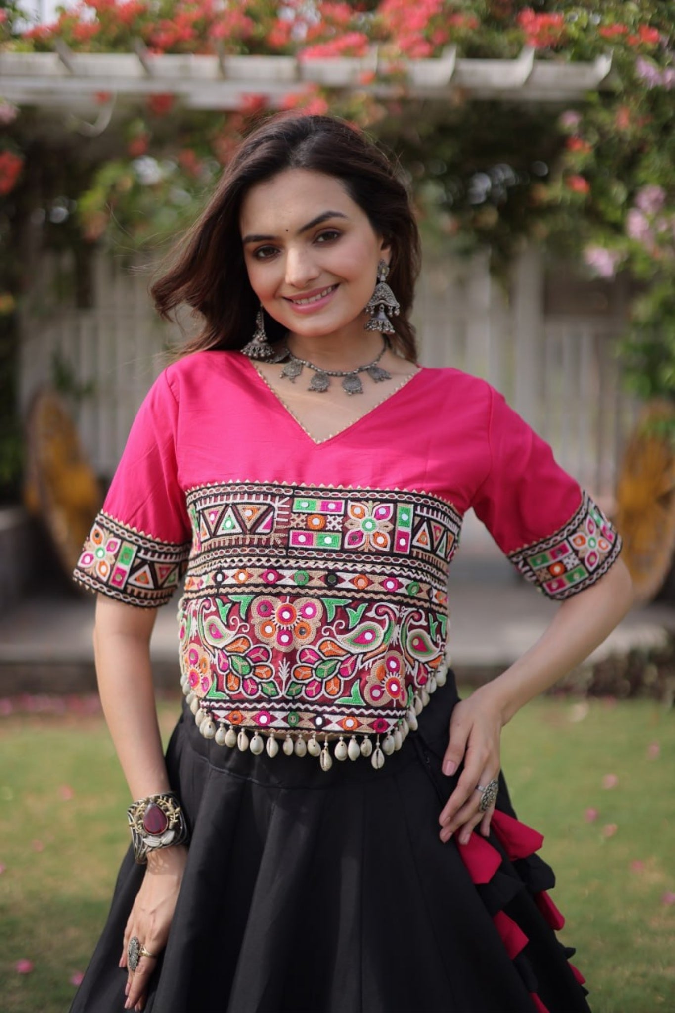 Raasrang Traditional Kutchi Work Lehenga Choli For Navratri