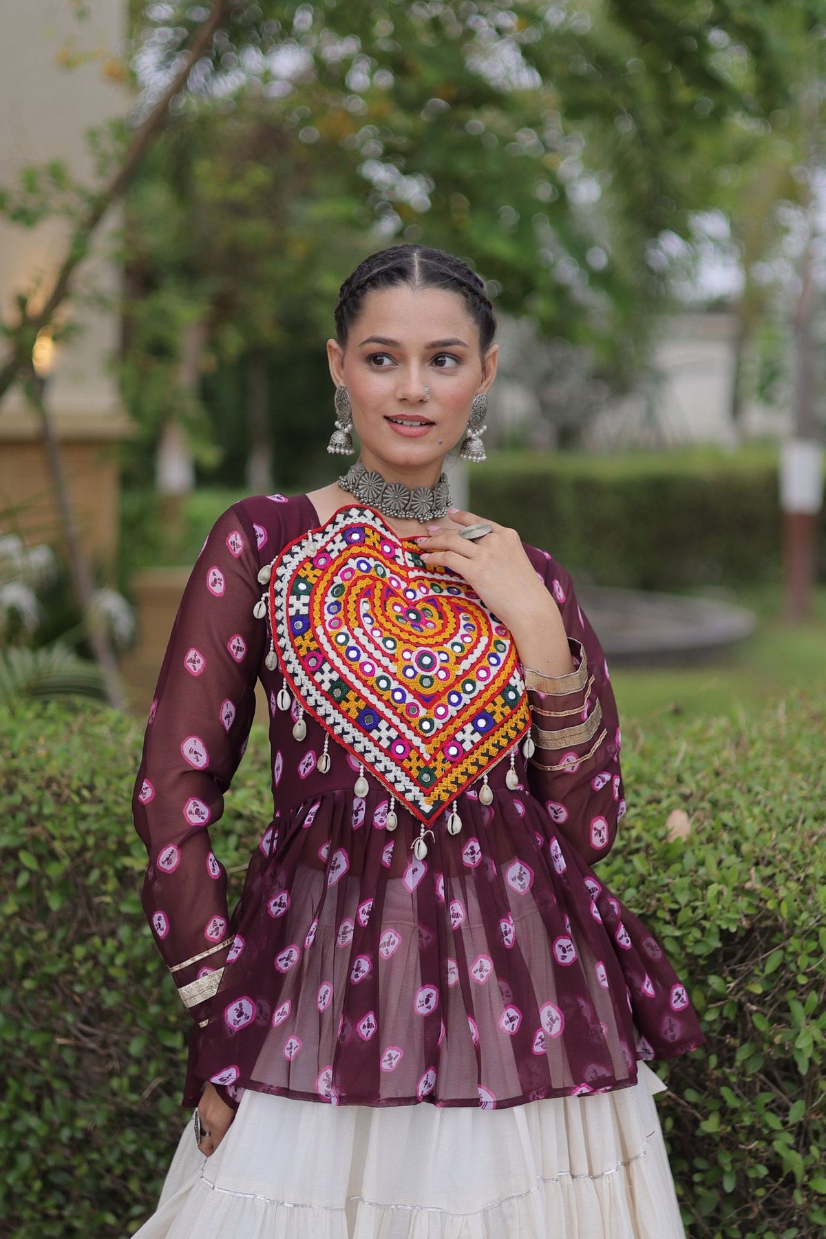 Rasrang Designer Bandhani Printed Navratri Lehenga Choli For Women