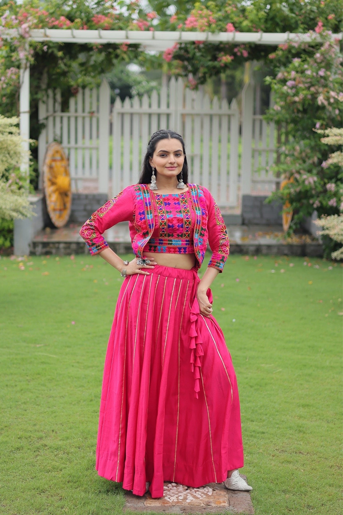 Kutchi Gamthi Embroidered Work Designer Navratri Lehenga Choli