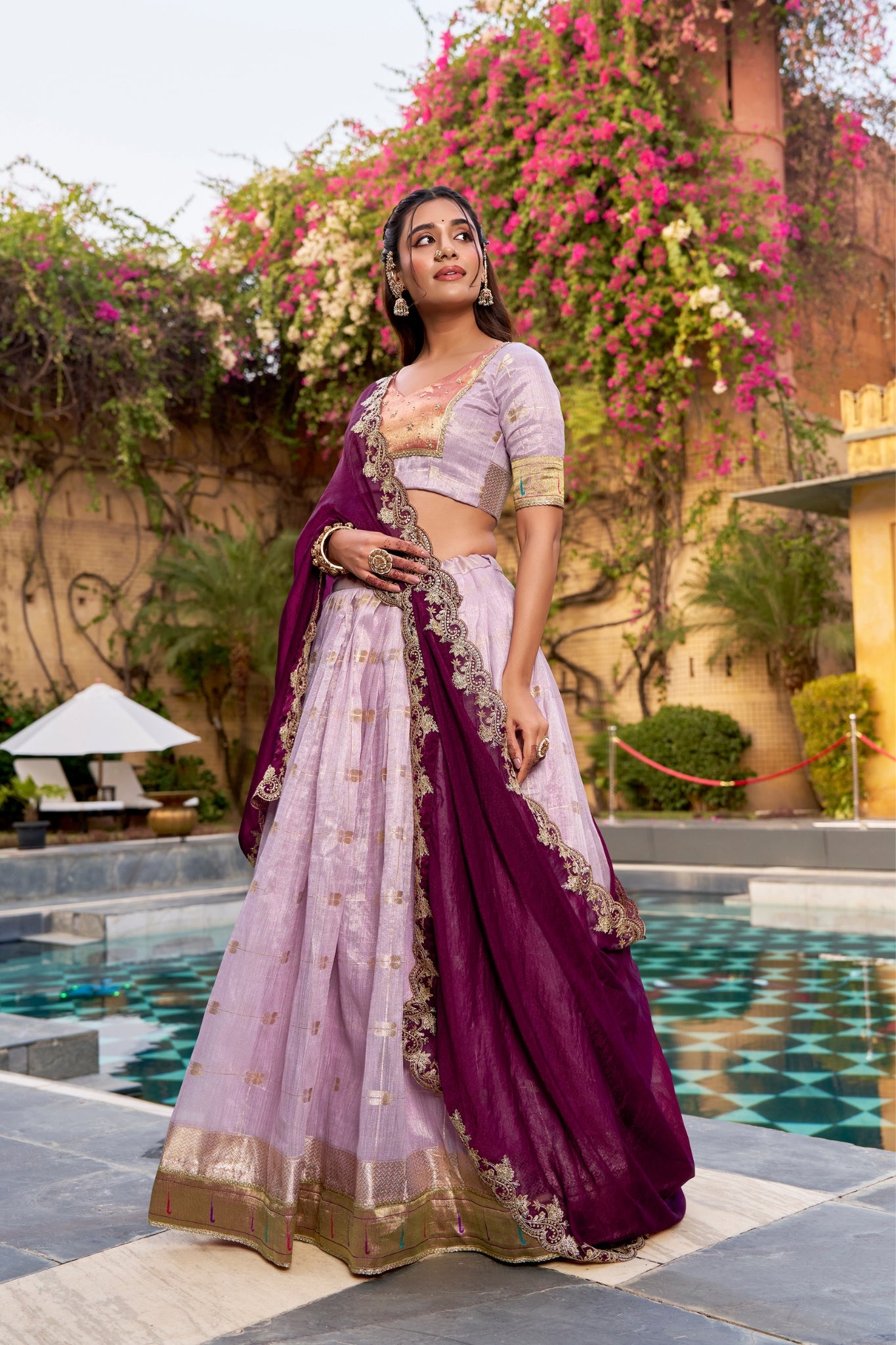 Royal Designer Wedding And Festive Wear Paithani Lehenga Choli Set For Women