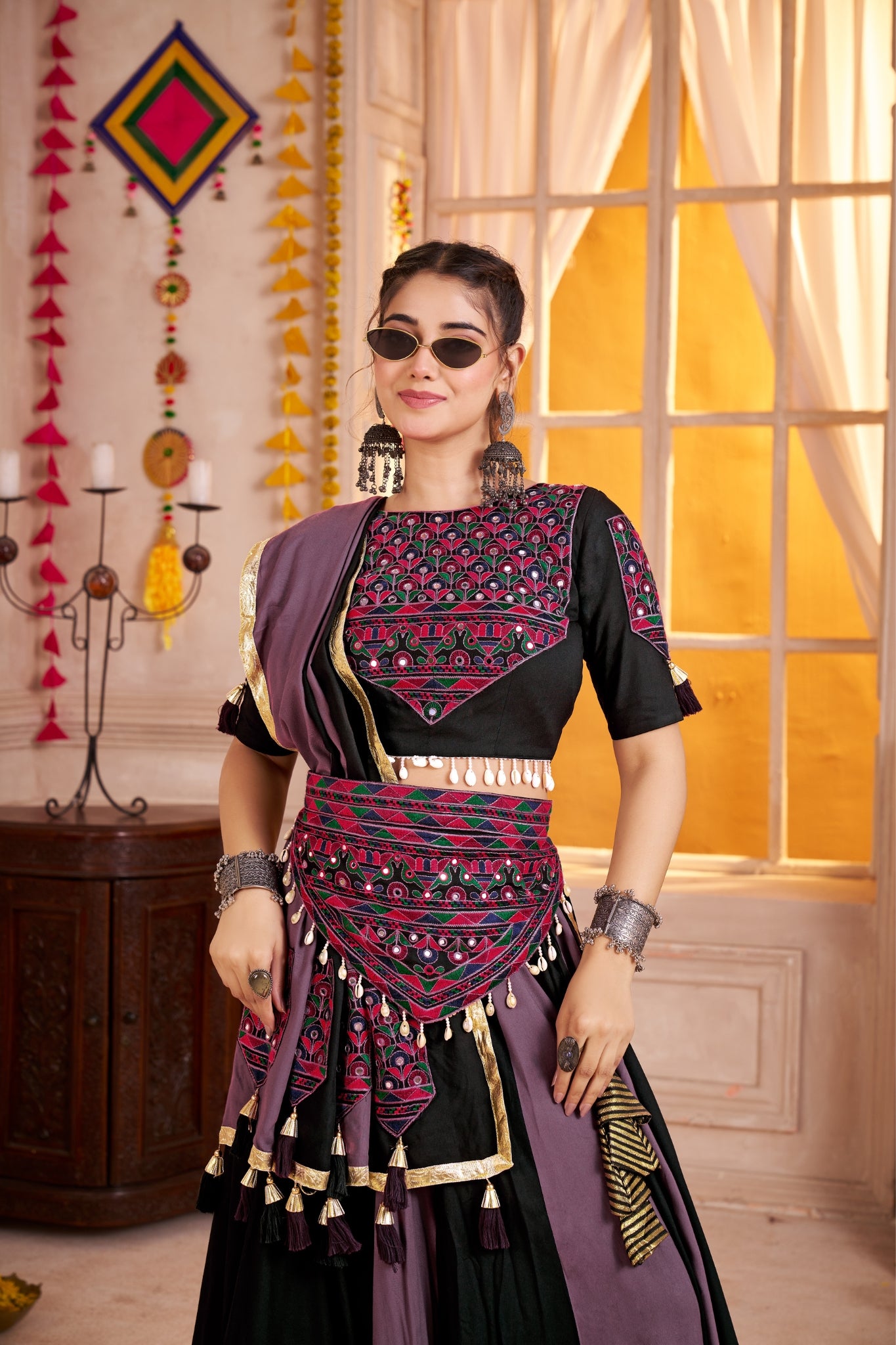 Multi Color Stunning Navratri Lehenga Choli Set