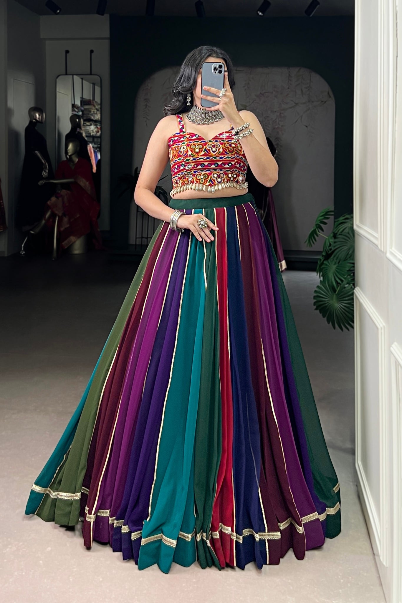 Raasrang Rainbow Multi-Color Navratri Special Designer Lehenga Choli