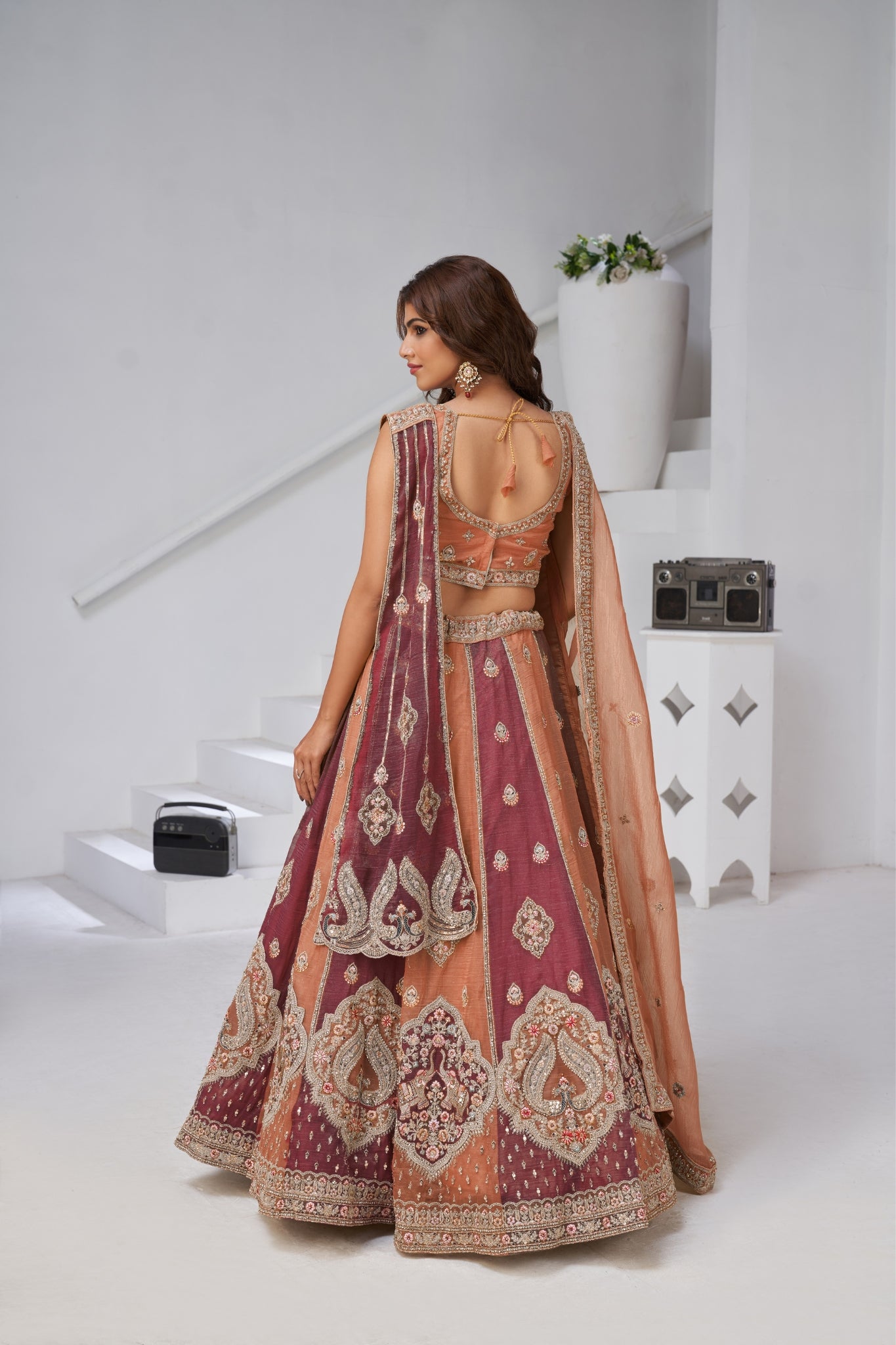 Ethereal Harmony Double Layered Dupatta Bridal Lehenga