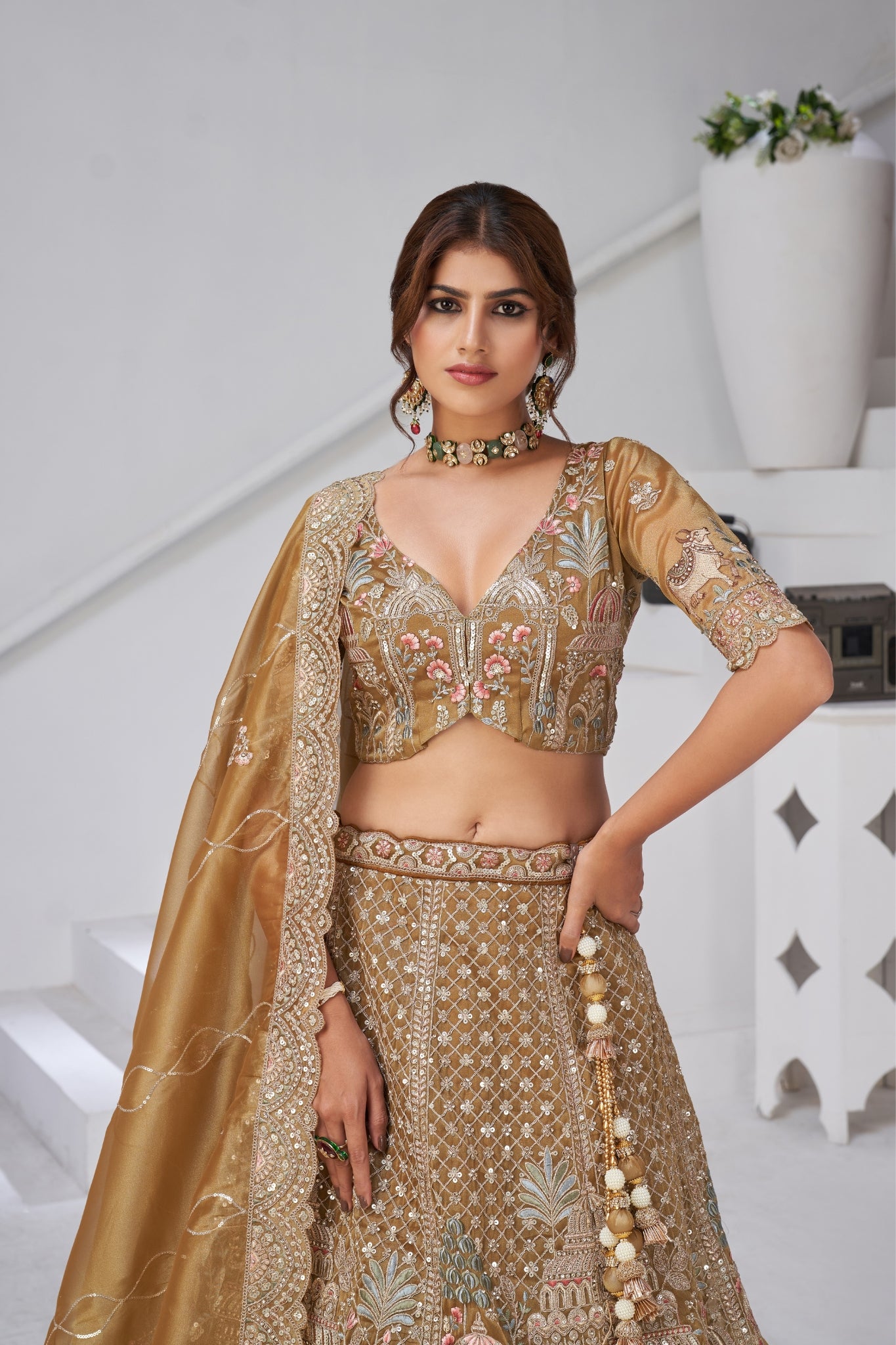 Divine Grandeur Royal Raw Silk Bridal Lehenga