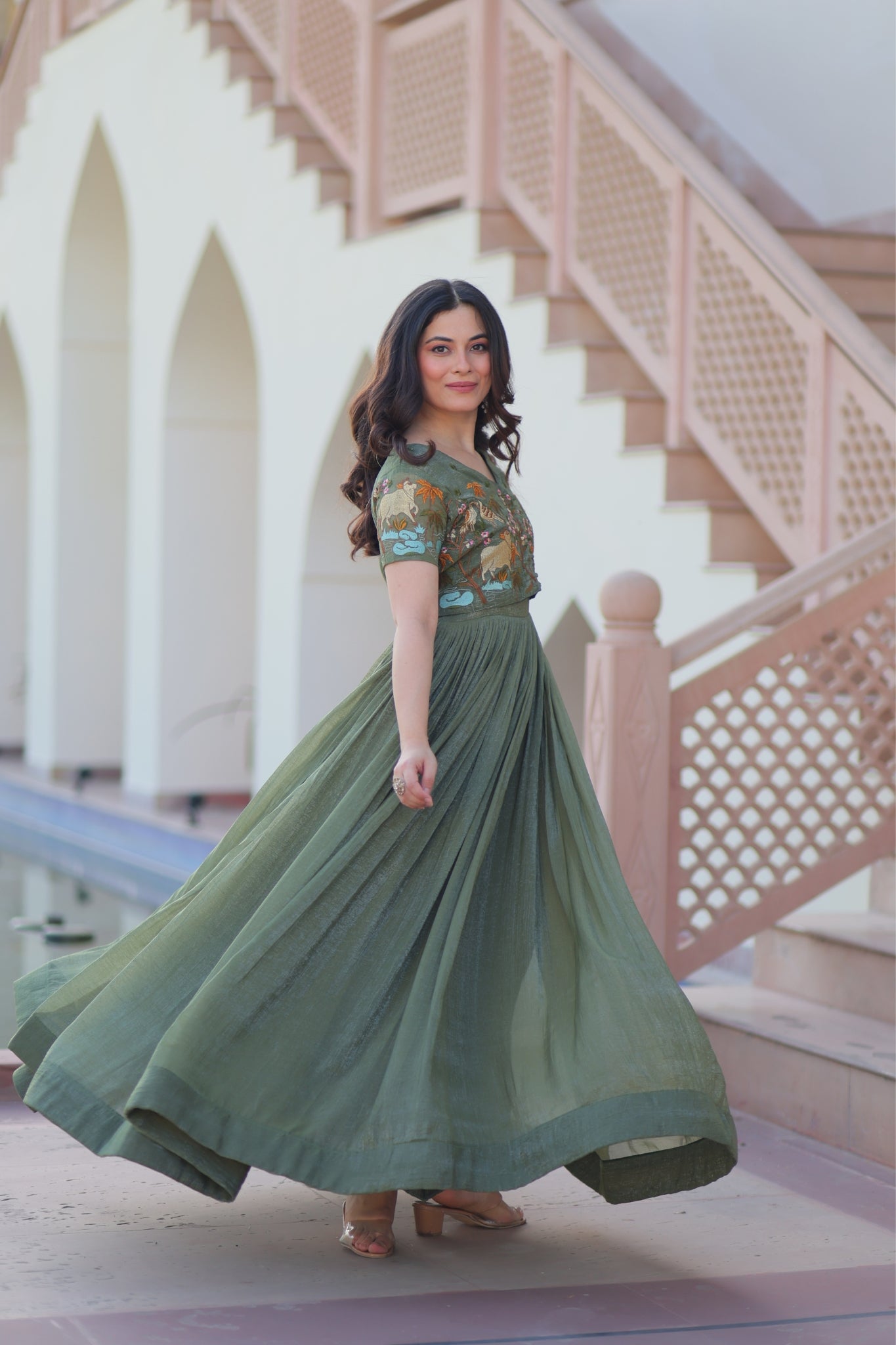 Beautiful Embroidered Designer Crafted Women Gown