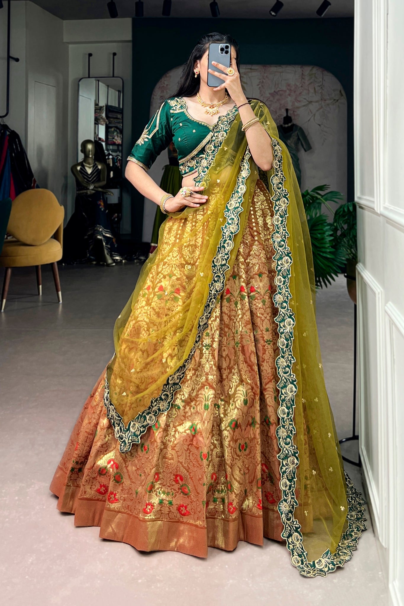 Designer Premium Jacquard Silk Lehenga Choli For Wedding