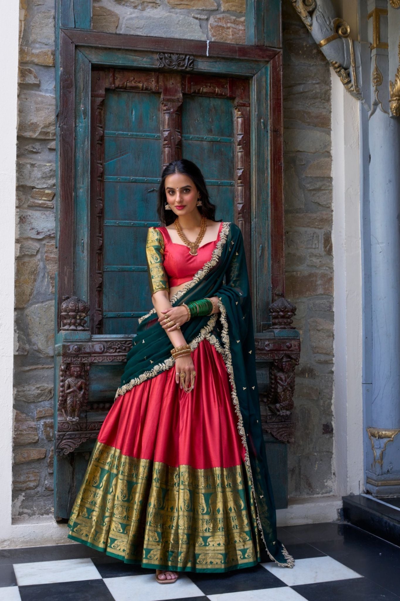 Tarika Narayan Pattu South Indian Lehenga Set