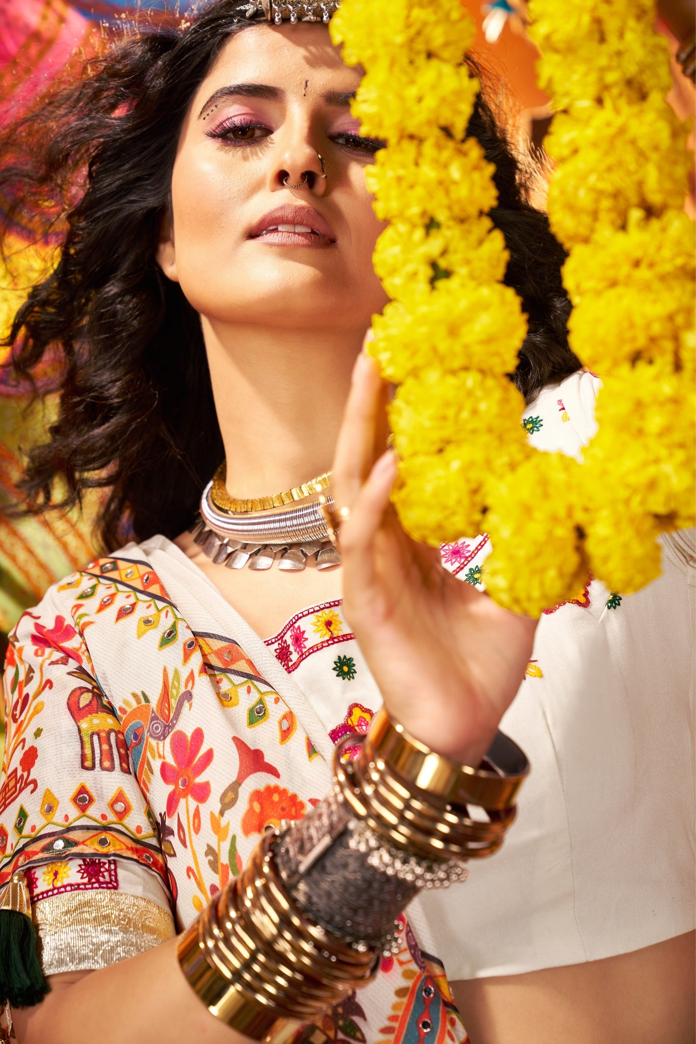 Multi Color Traditional Designer Navratri Special Lehenga Choli