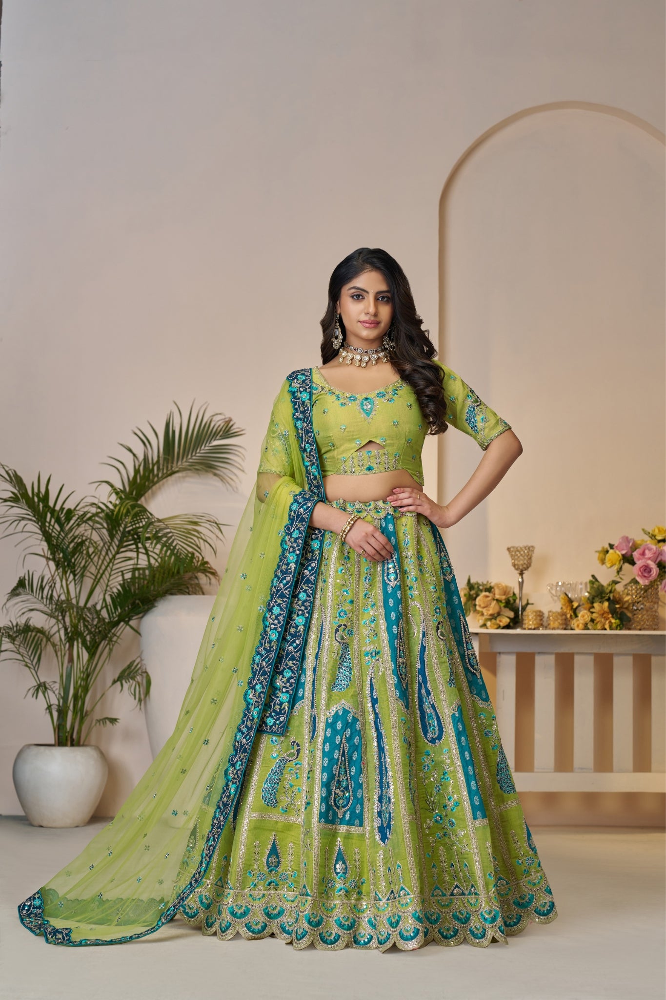 Perfect Wedding Designer Banarasi Silk Lehenga Choli Set
