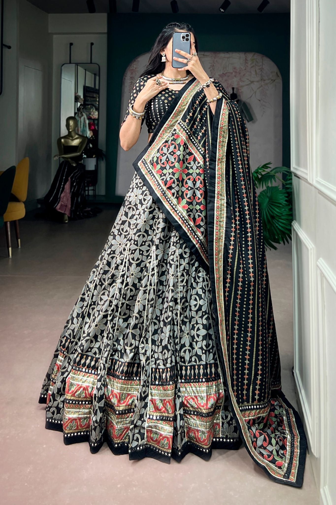 Raasrang Traditional Designer Navratri Lehenga Choli In Premium Tasar Silk