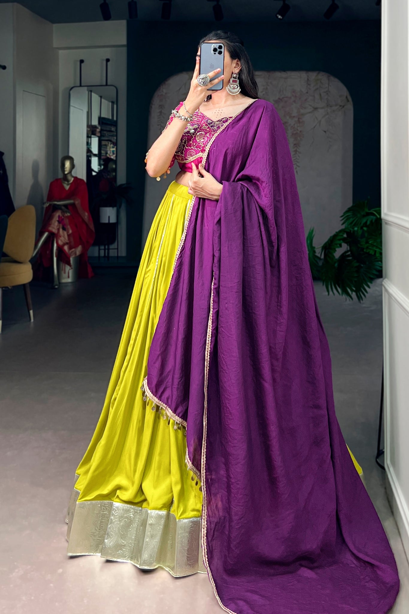 Raasrang Premium Rayon Navratri Designer Lehenga Choli For Women