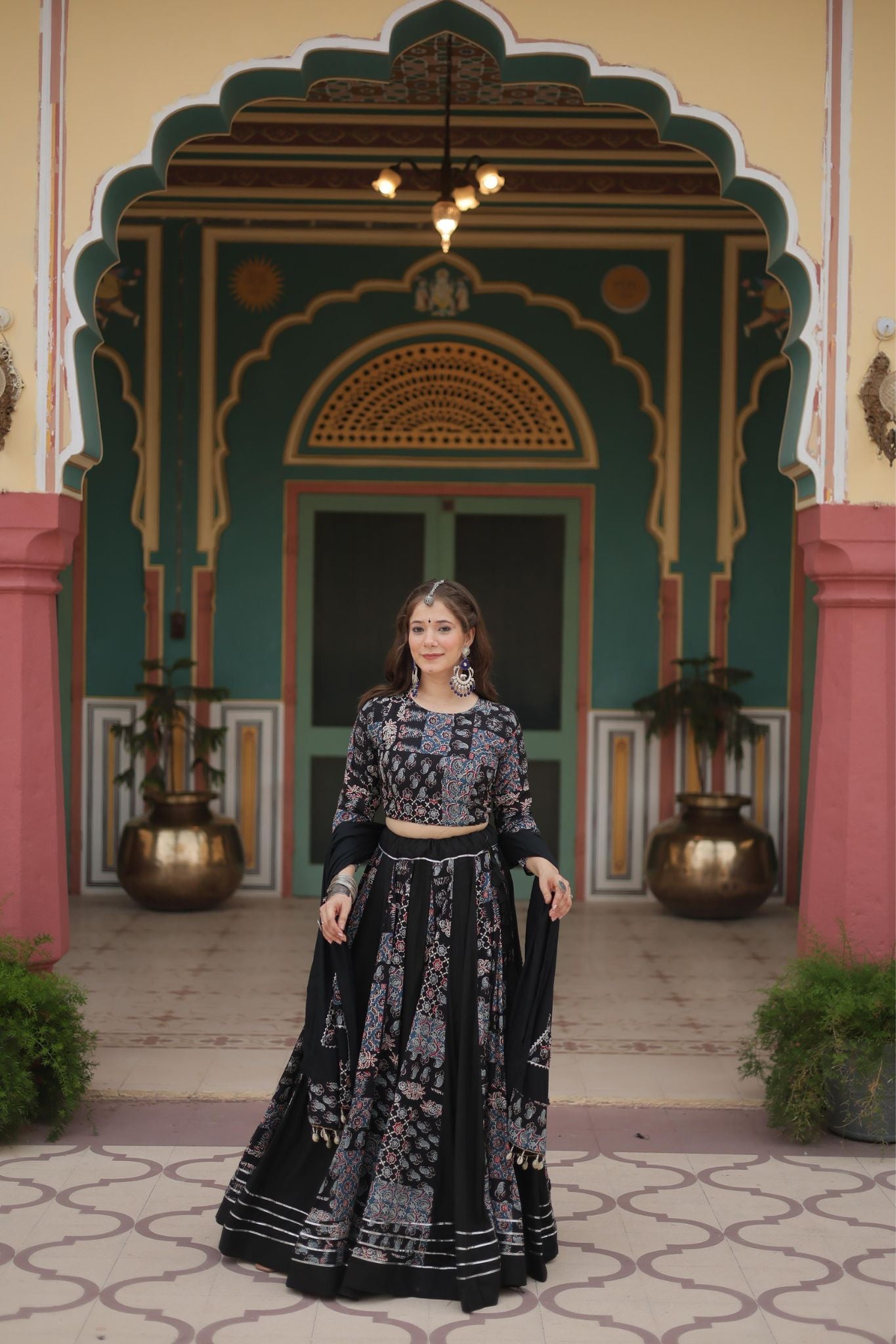 Printed Readymade Rayon Designer Navratri Lehenga Choli