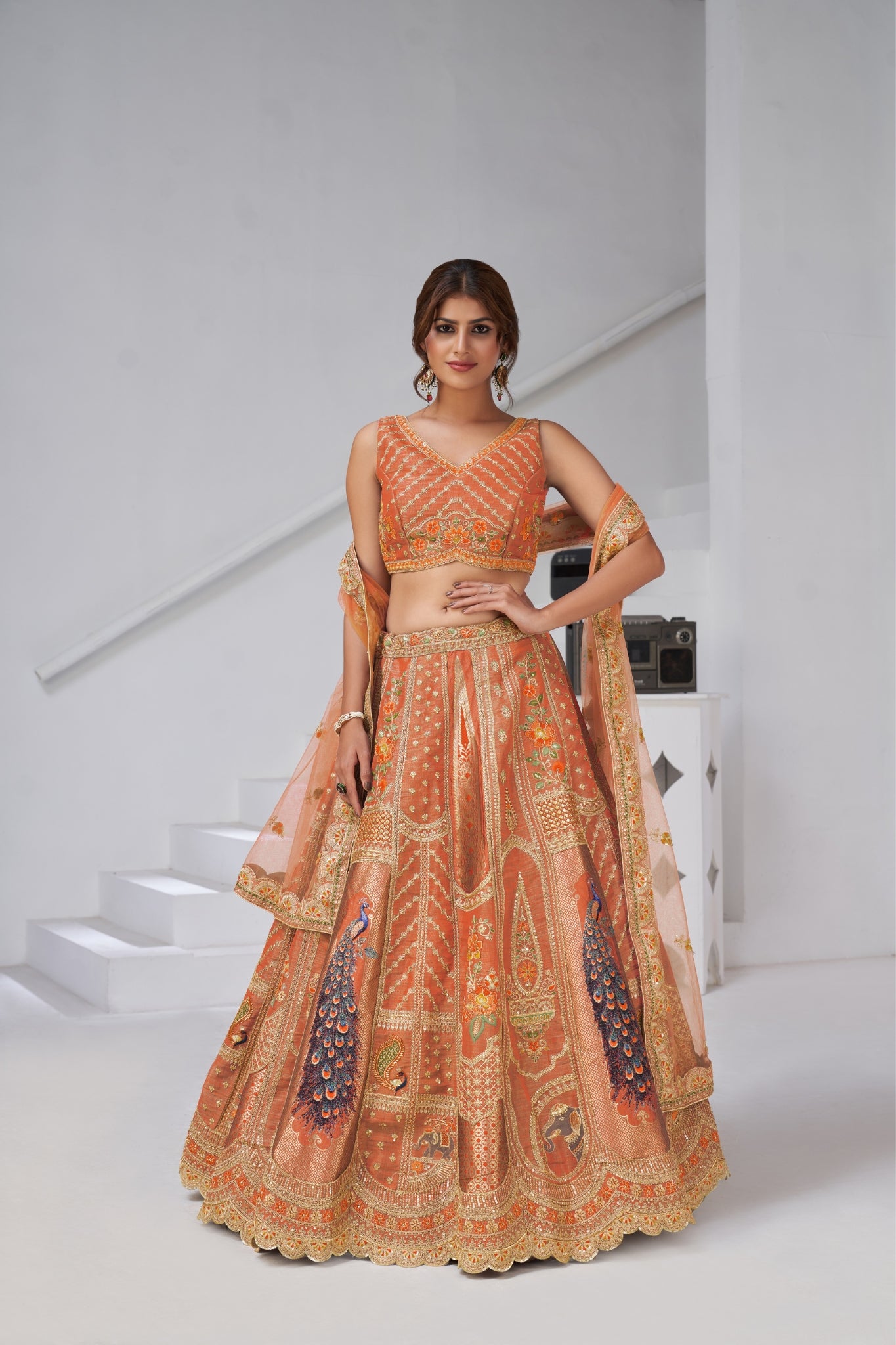 Royal Radiance Raw Silk Bridal Lehenga Choli