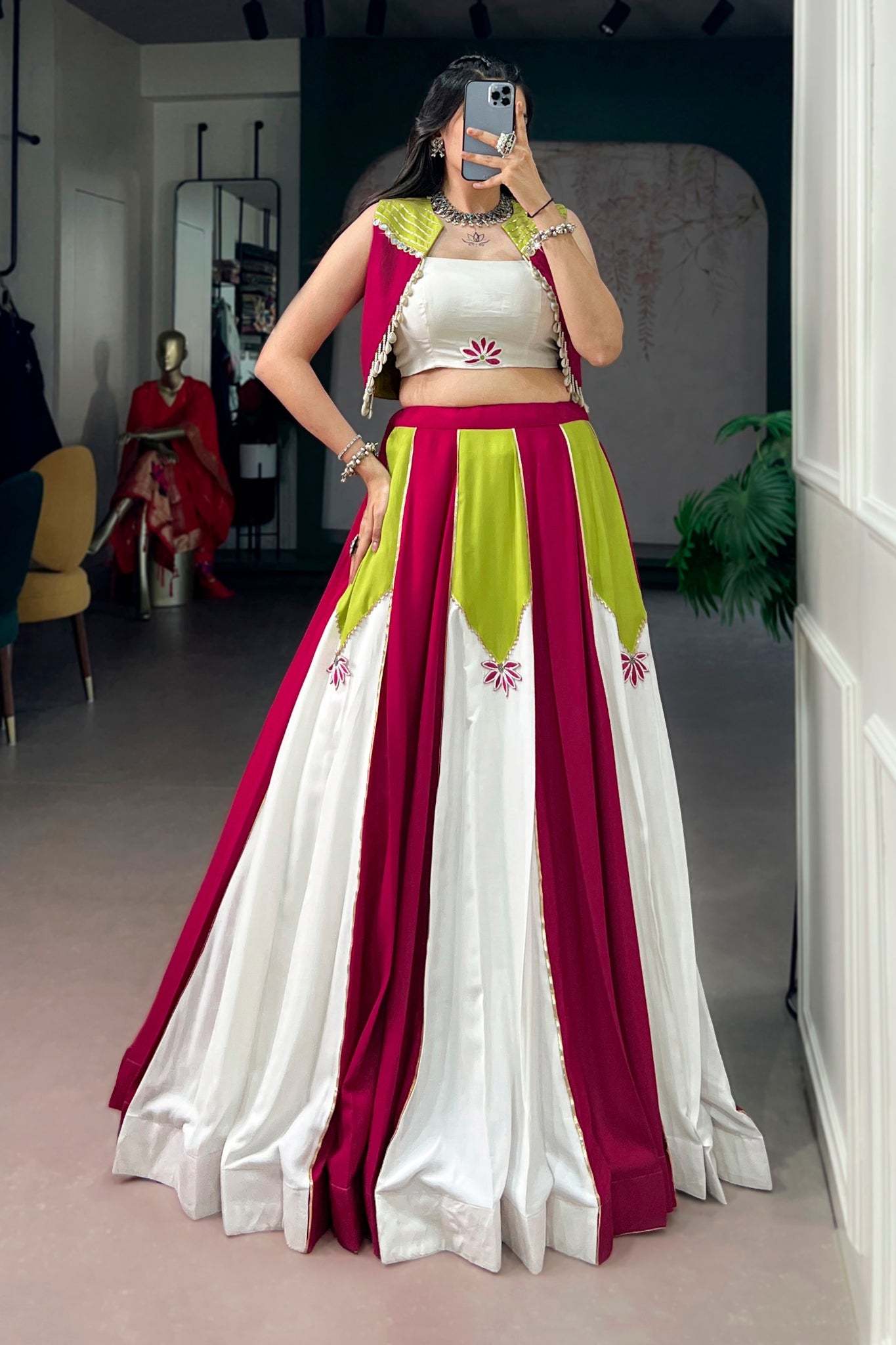 Raasrang Pure Rayon Designer Navratri Lehenga Choli For Women