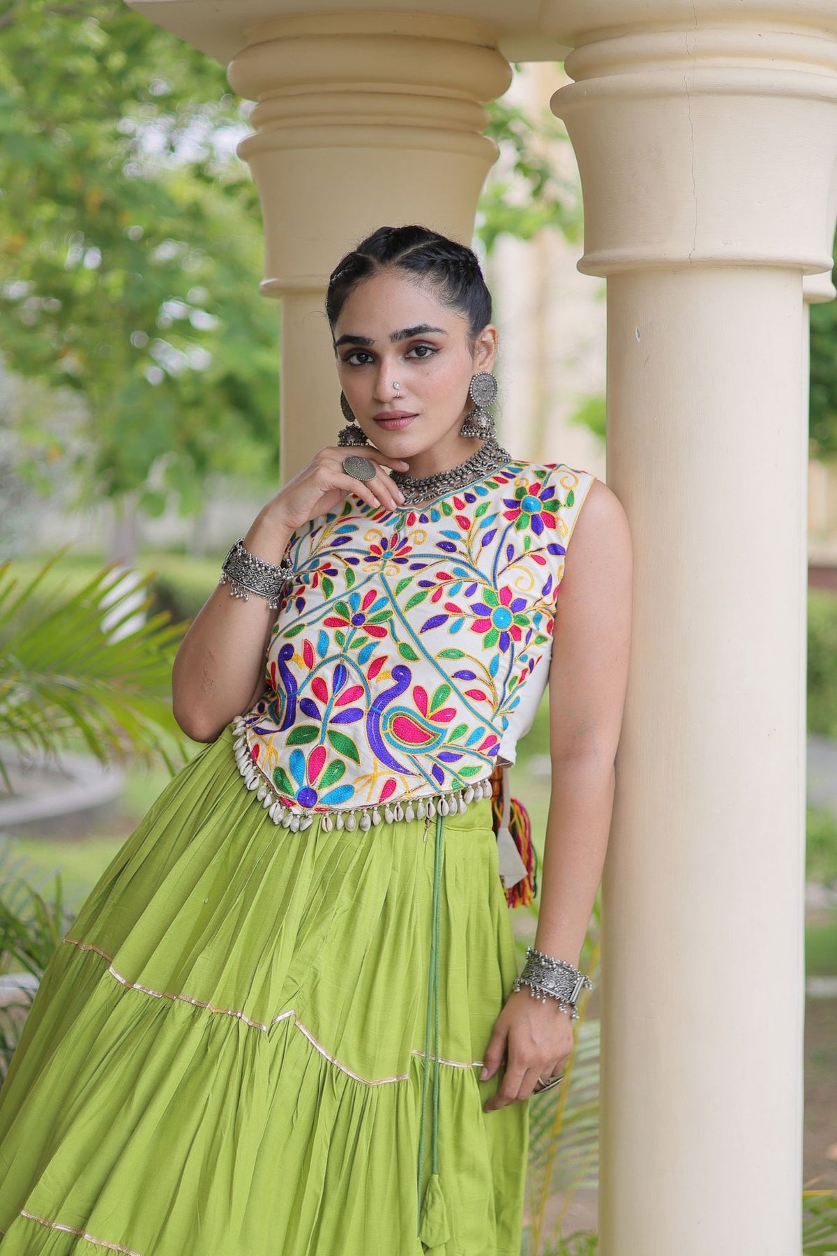 Raasrang Navratri Special Designer Rayon Lehenga Choli