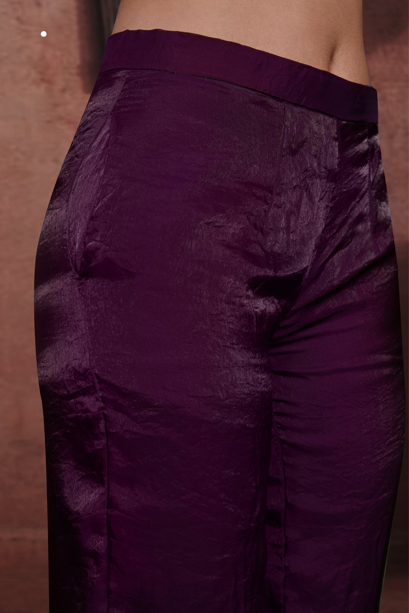 Luxury Wine Organza Co Ord Set For Women