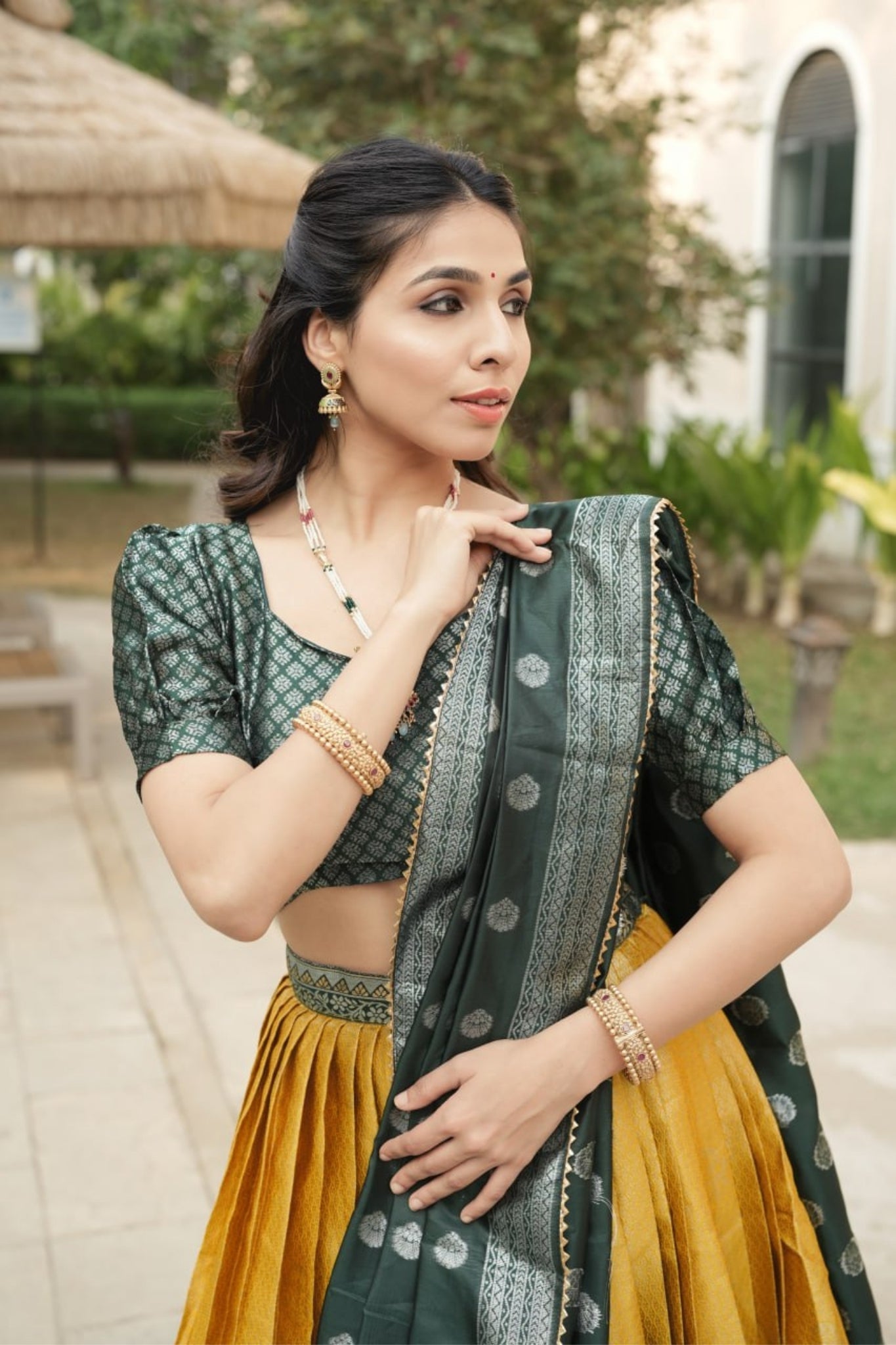 Royal Banarasi Silk Lehenga Choli With Contrast Dupatta For Wedding And Festive Wear