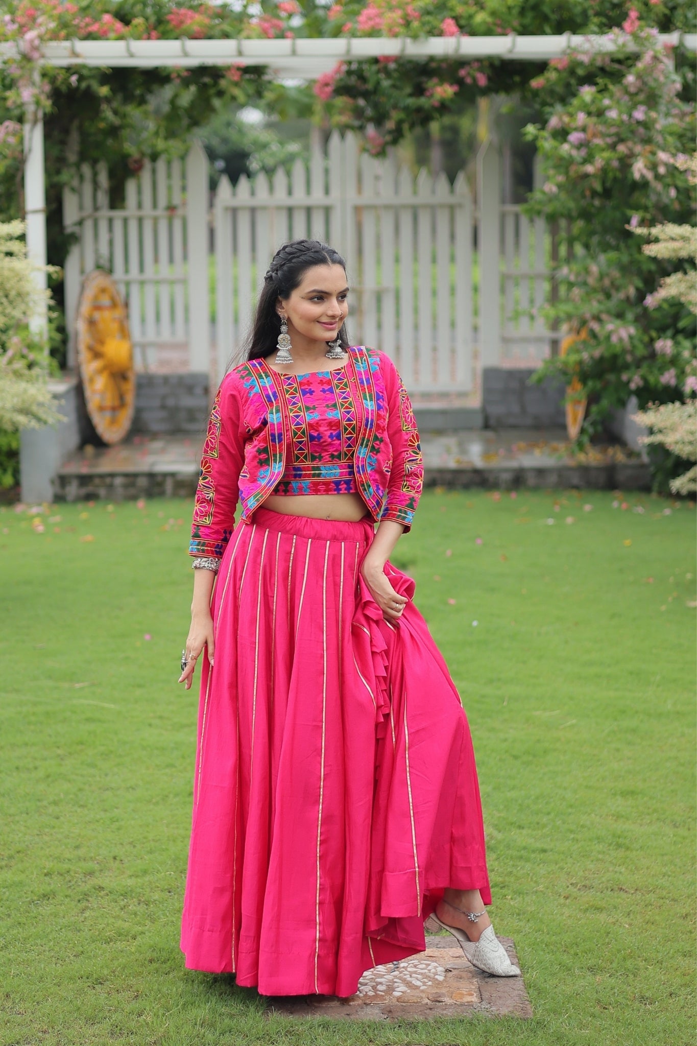 Kutchi Gamthi Embroidered Work Designer Navratri Lehenga Choli