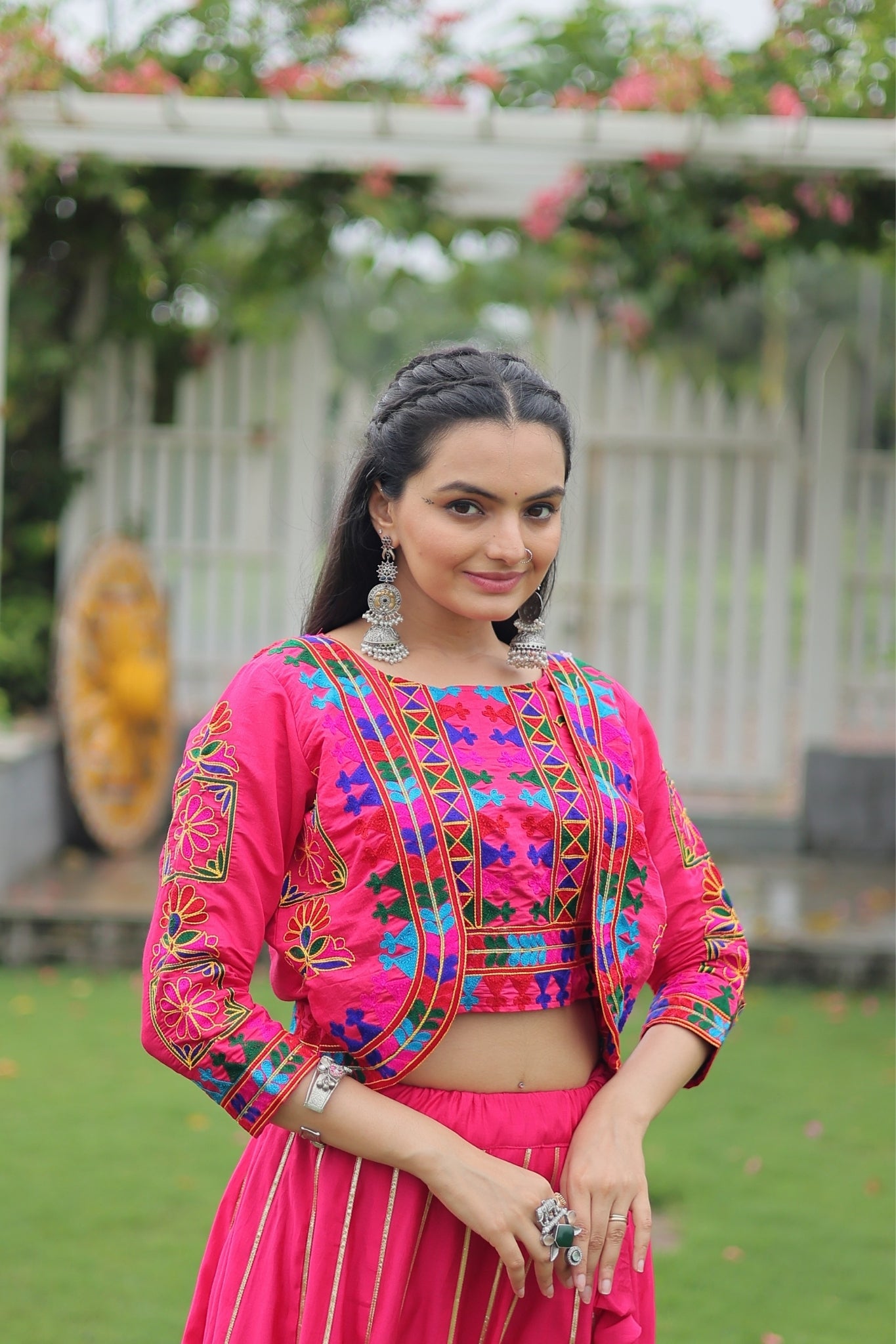 Kutchi Gamthi Embroidered Work Designer Navratri Lehenga Choli