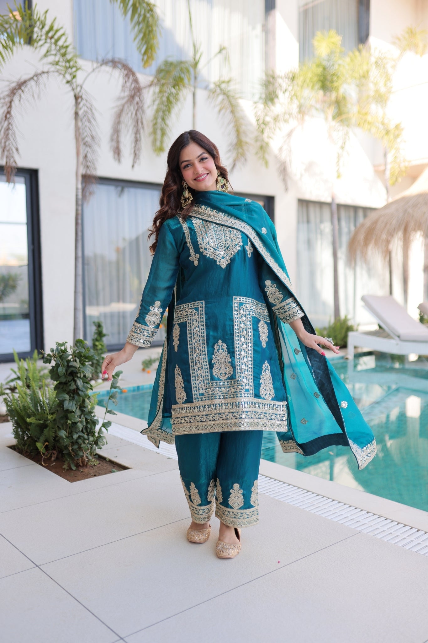 Designer Embroidered Salwar Suit Set For Women