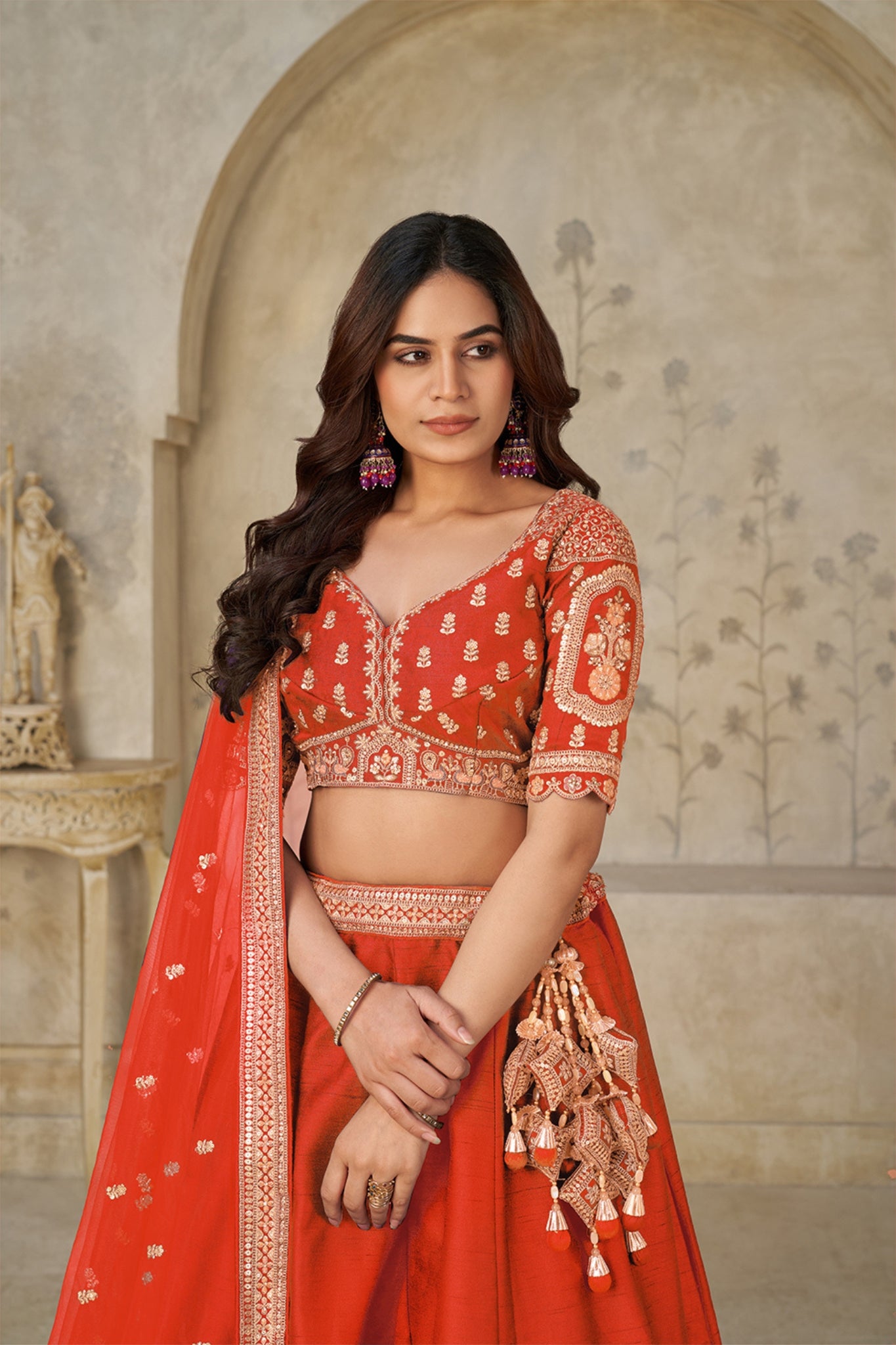 Ivory Grandeur Luxury Zari Embroidered Bridal Lehenga