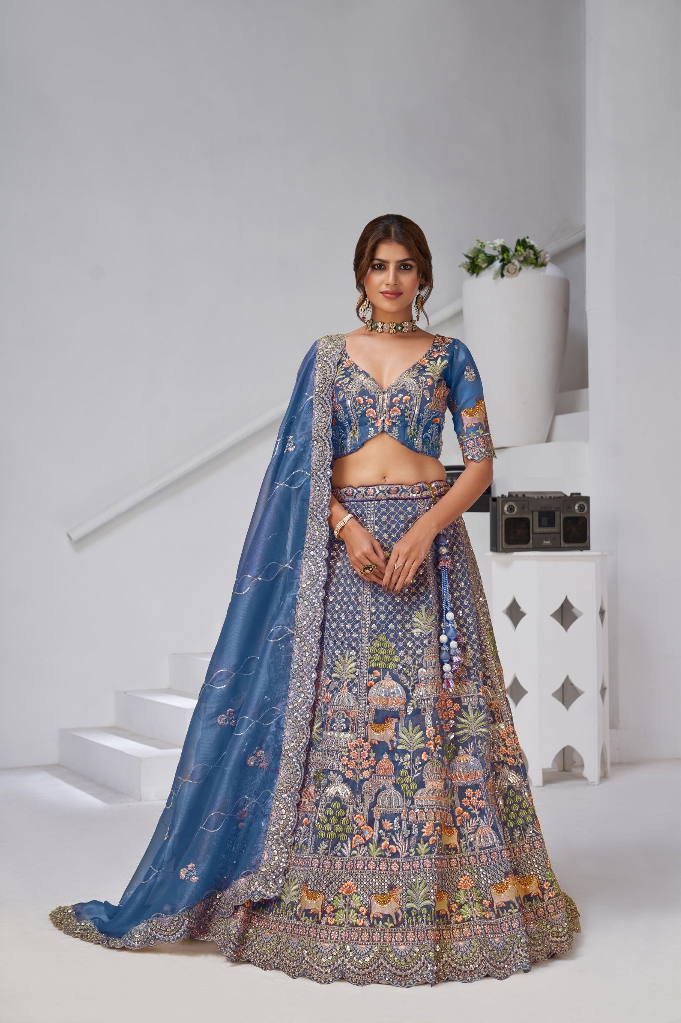 Divine Grandeur Royal Raw Silk Bridal Lehenga