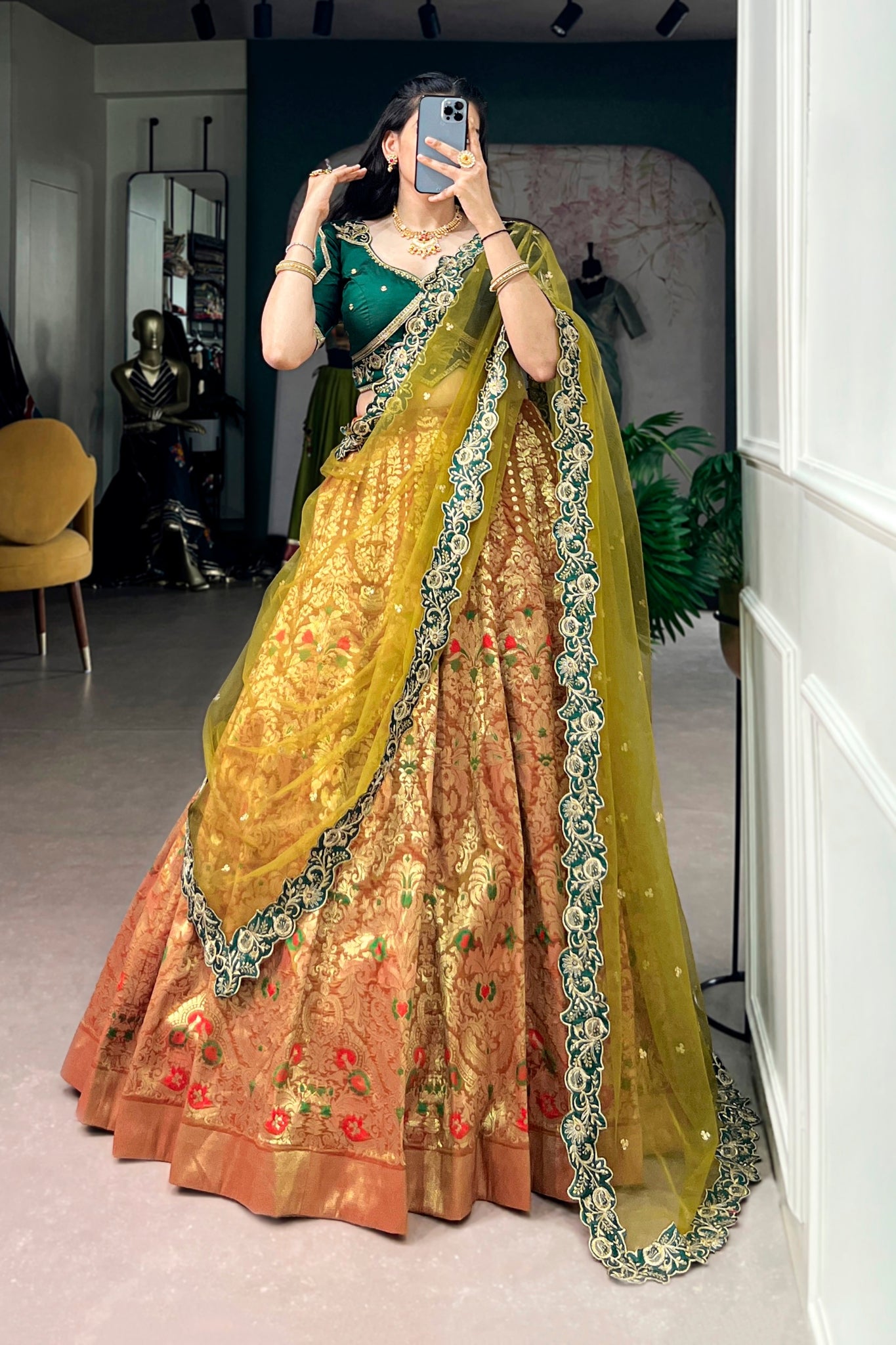 Designer Premium Jacquard Silk Lehenga Choli For Wedding