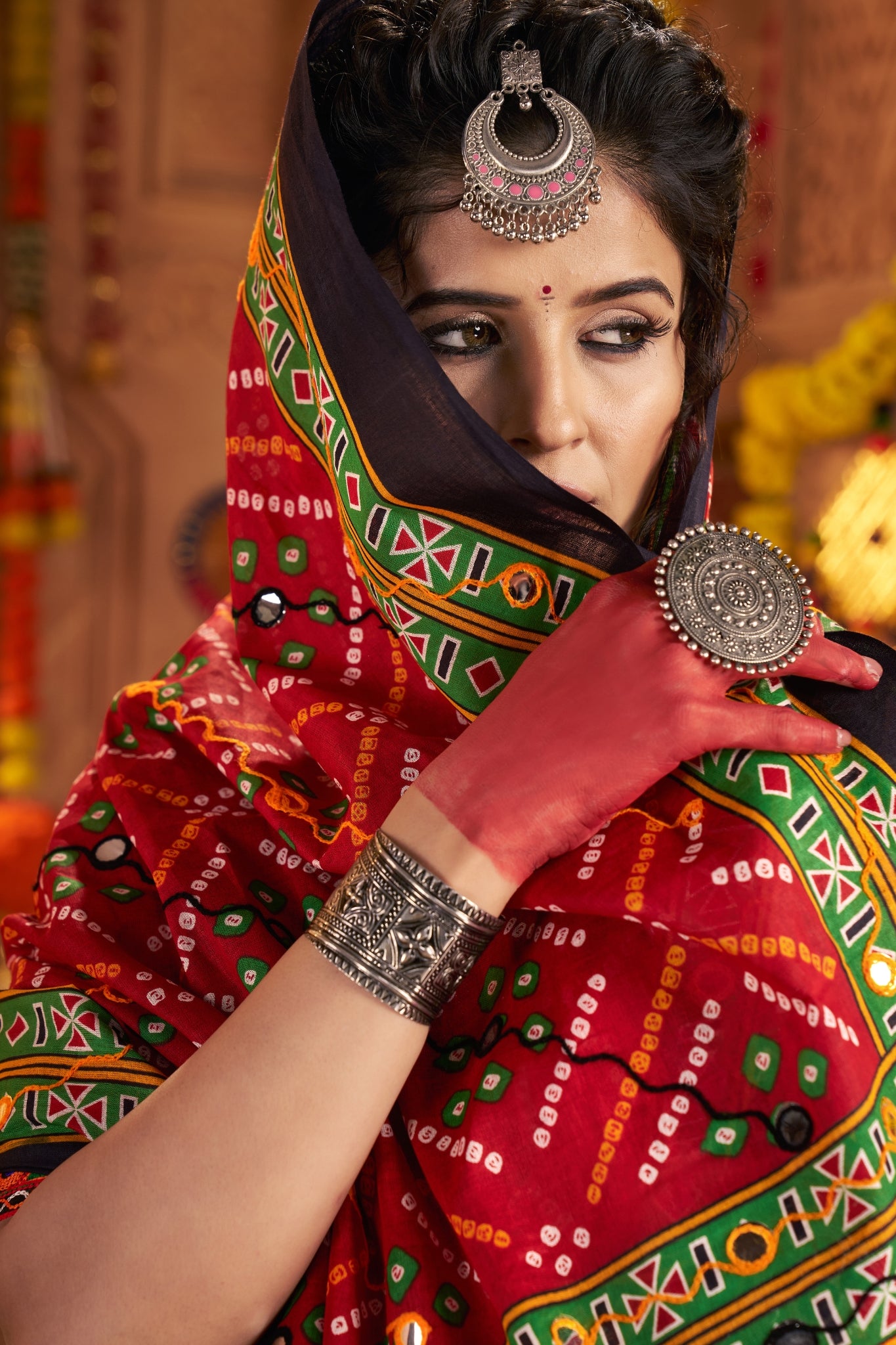 Beautiful Multi Color Designer Organic Cotton Navratri Stylish Chaniya Choli