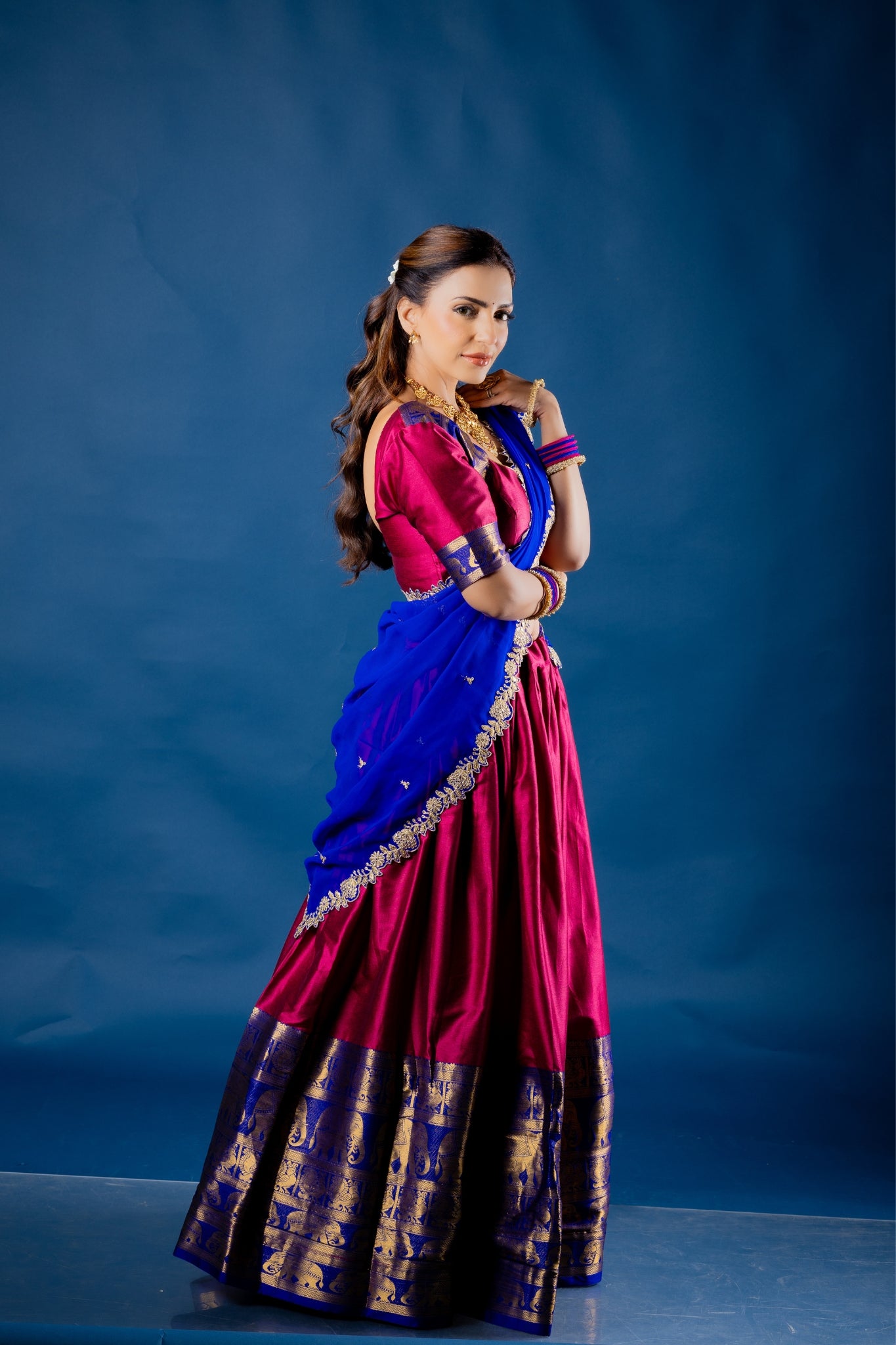 Tarika Narayan Pattu South Indian Lehenga Set