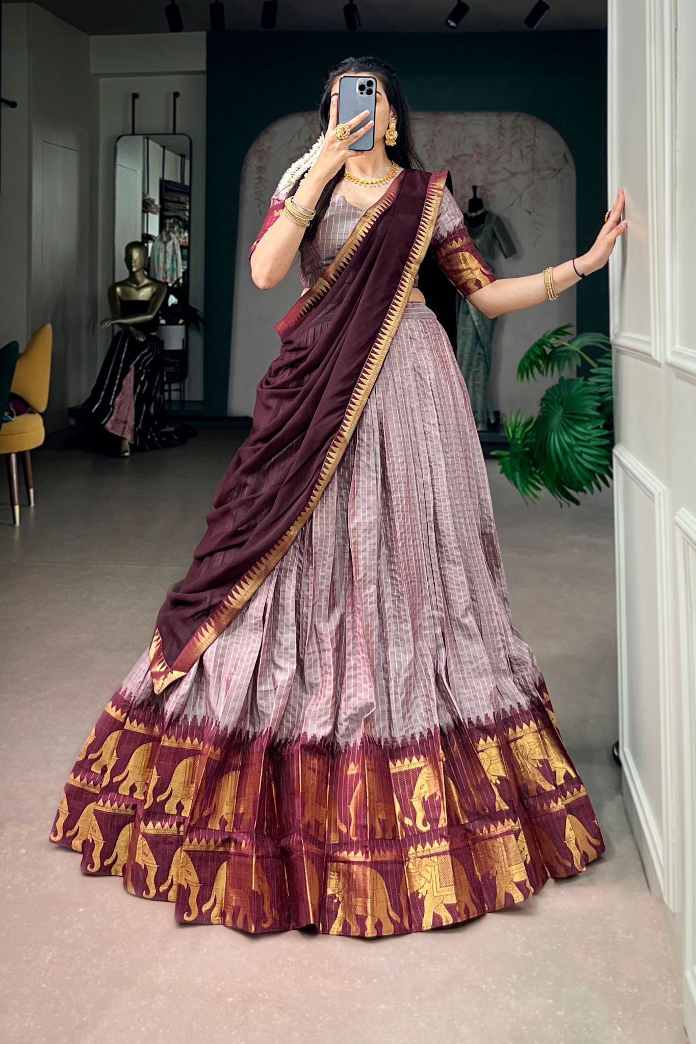 Onam Festival Special Designer Lehenga Choli For Women