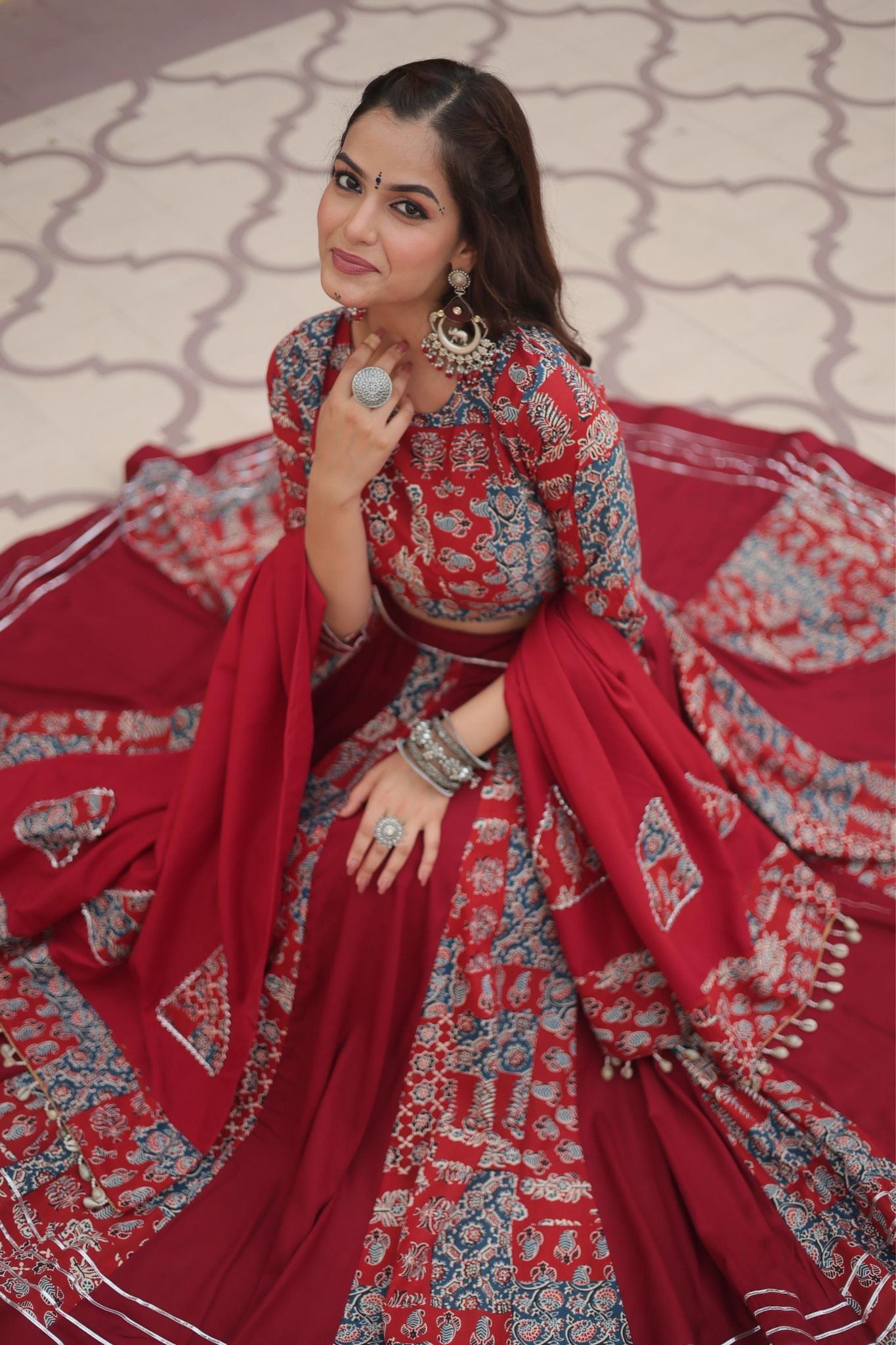 Printed Readymade Rayon Designer Navratri Lehenga Choli