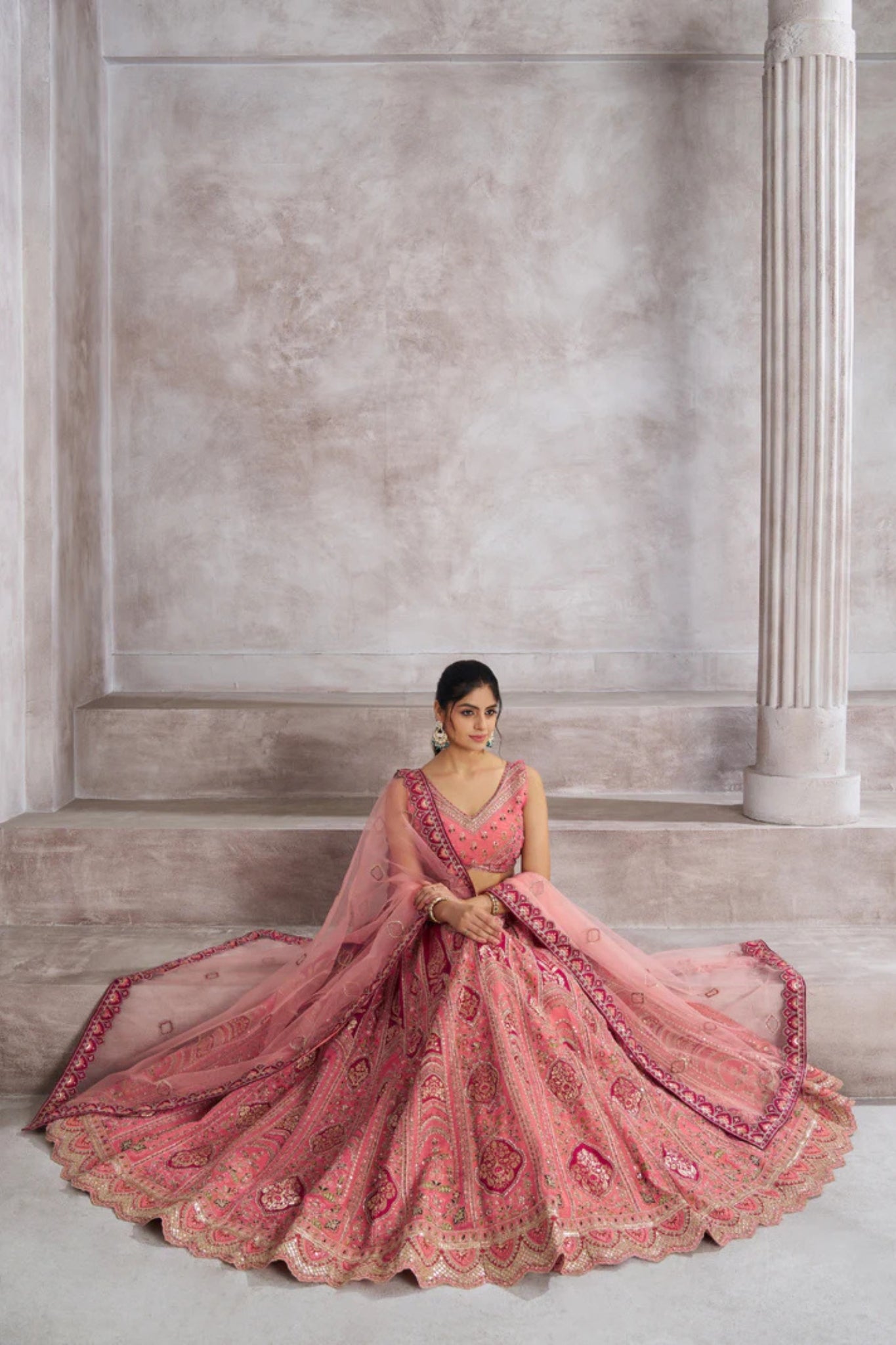 Wedding Special Designer Aari Embroidery Work Banarasi Silk Lehenga Choli Set