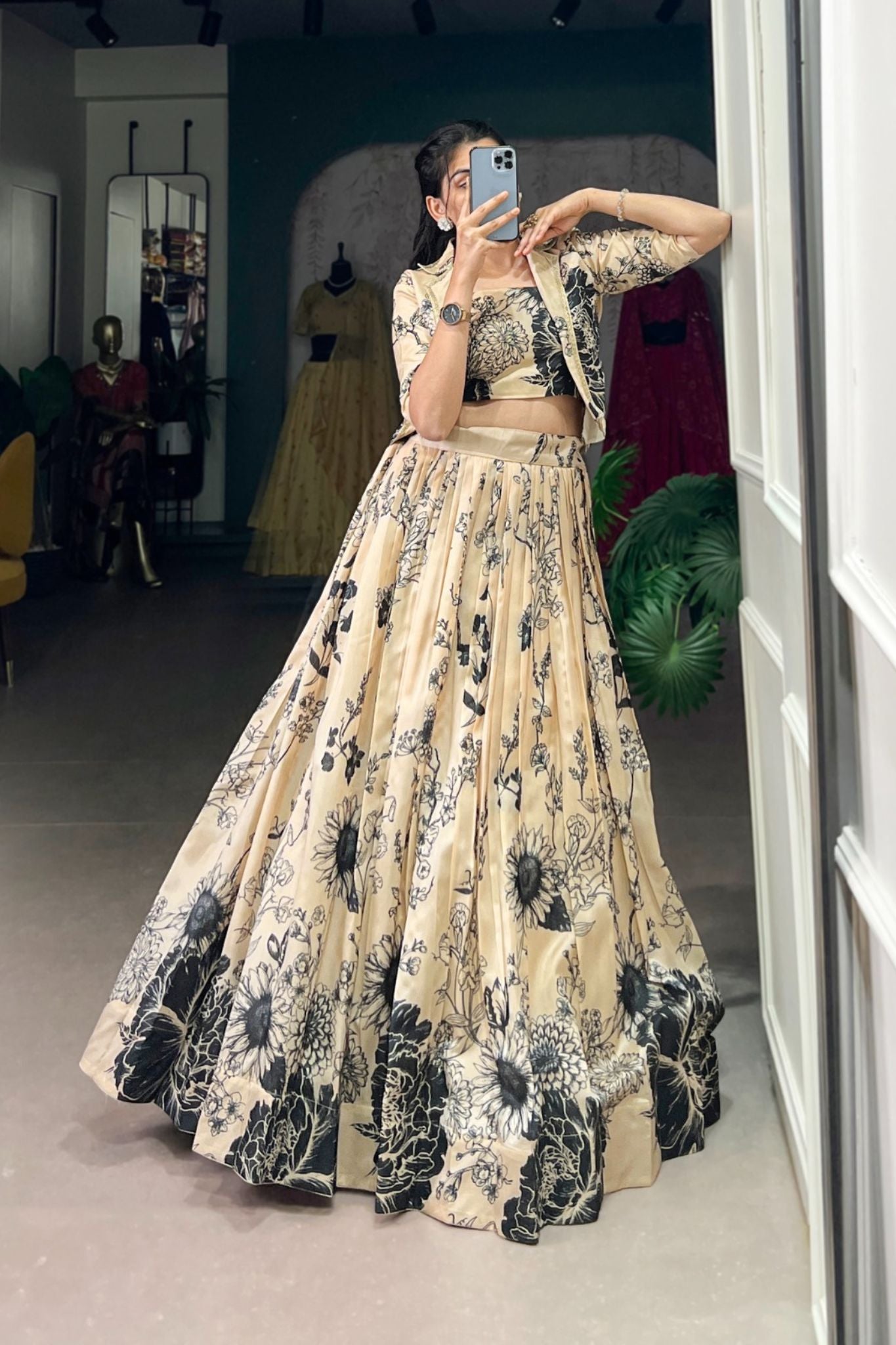 Floral Printed Stylish Designer Lehenga choli