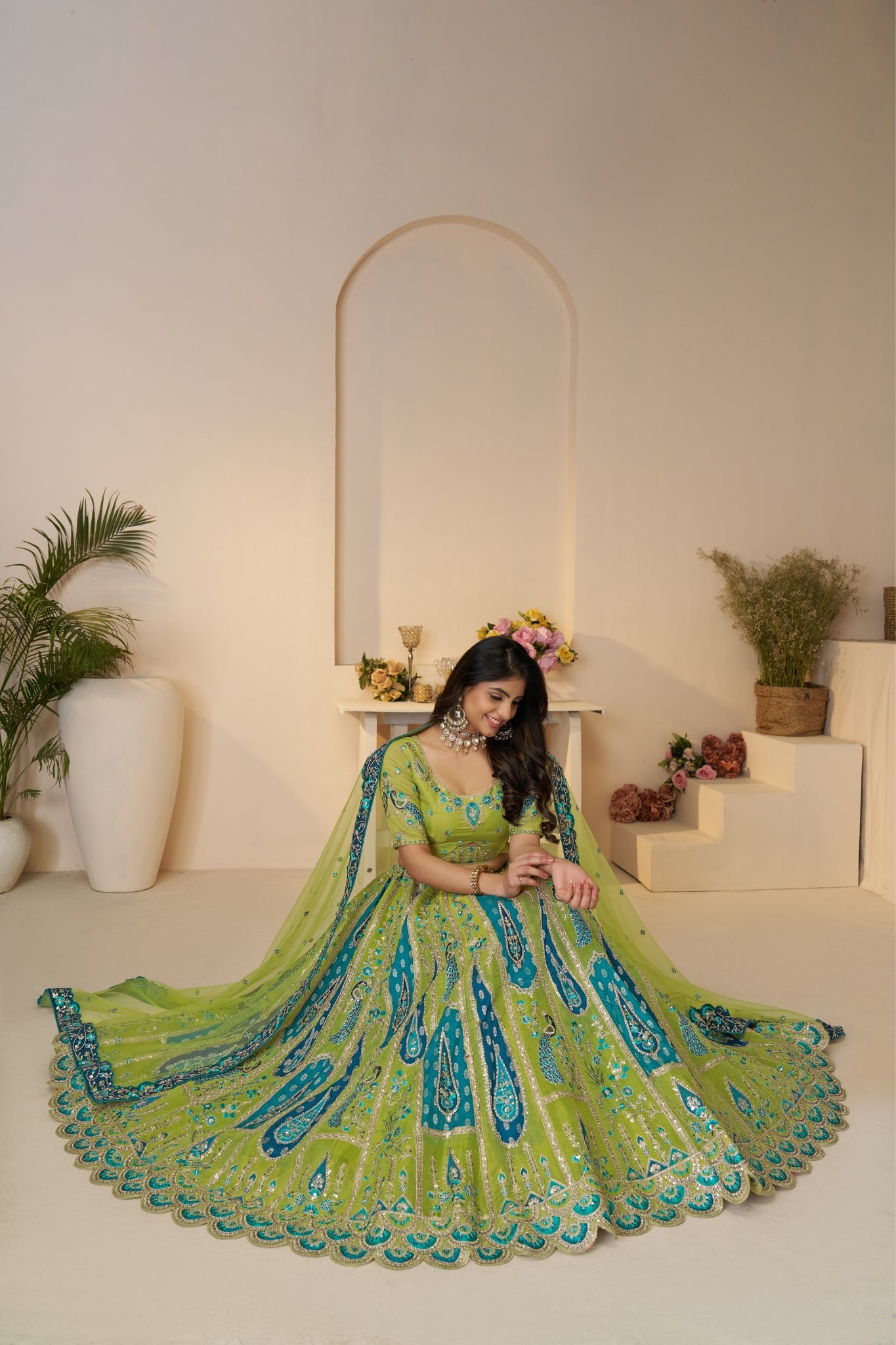 Perfect Wedding Designer Banarasi Silk Lehenga Choli Set