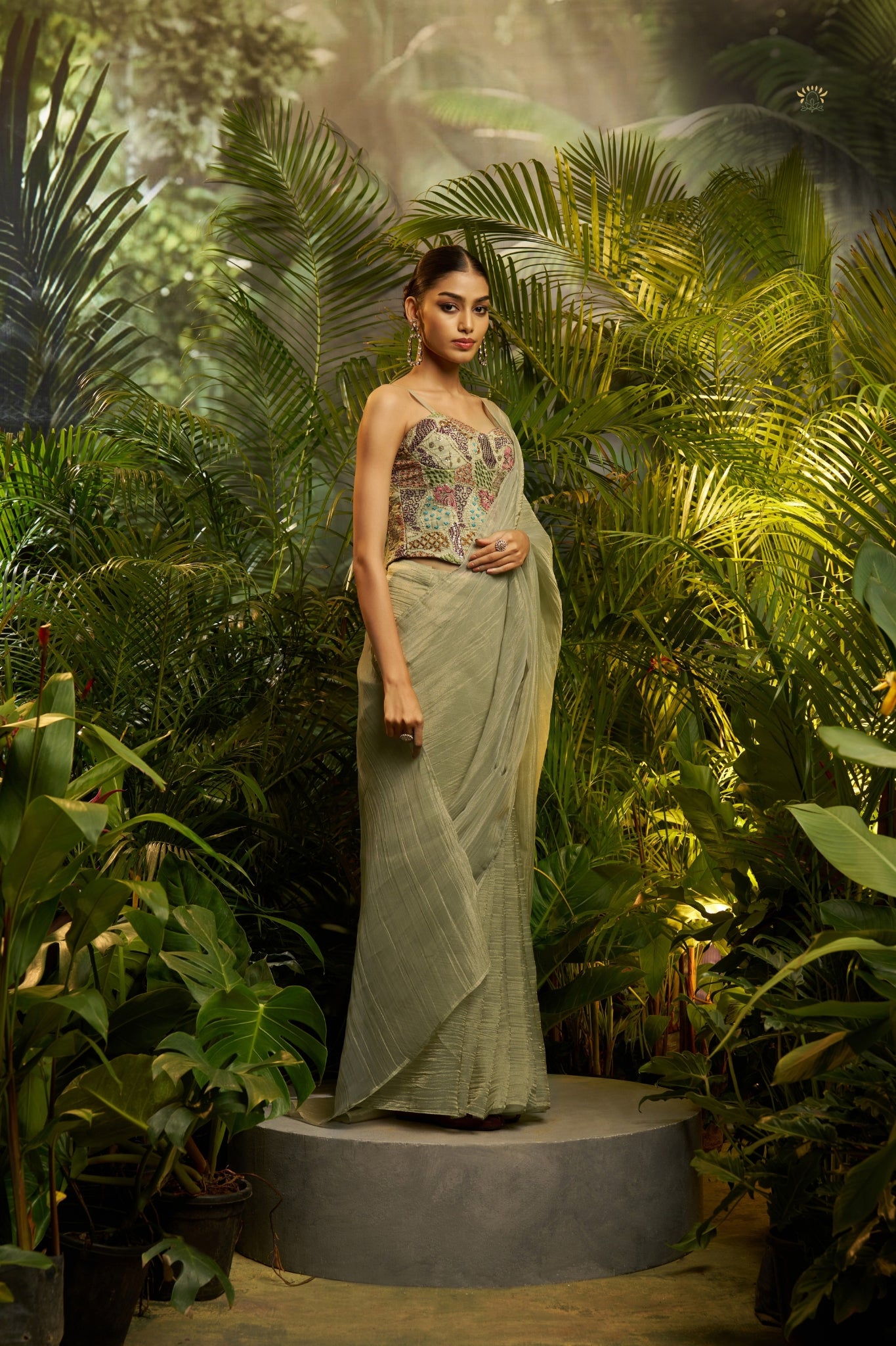Pure Tissue Designer Saree with Heavy Embroidered Blouse For Wedding, Reception And Festive Wear