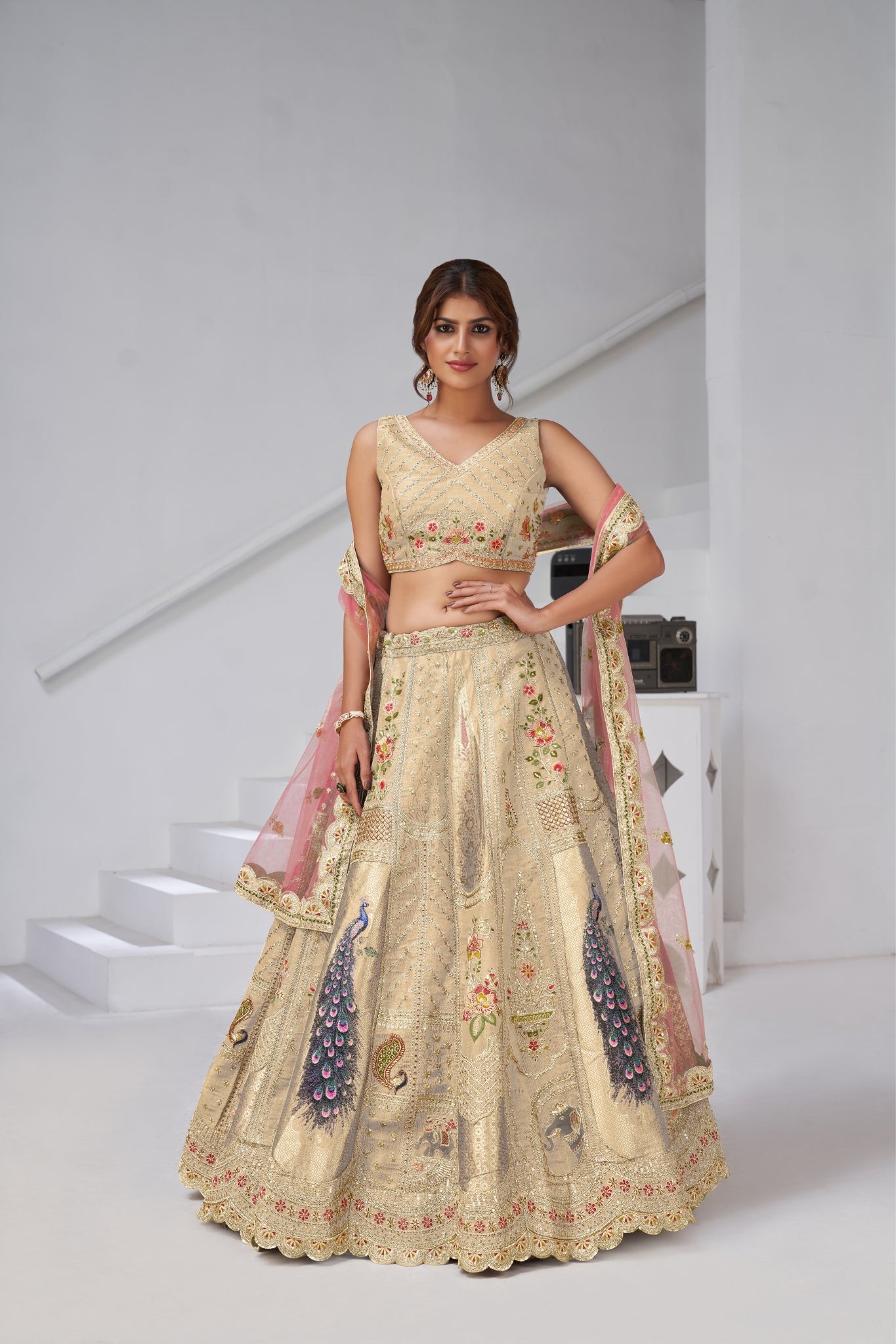 Royal Radiance Raw Silk Bridal Lehenga Choli