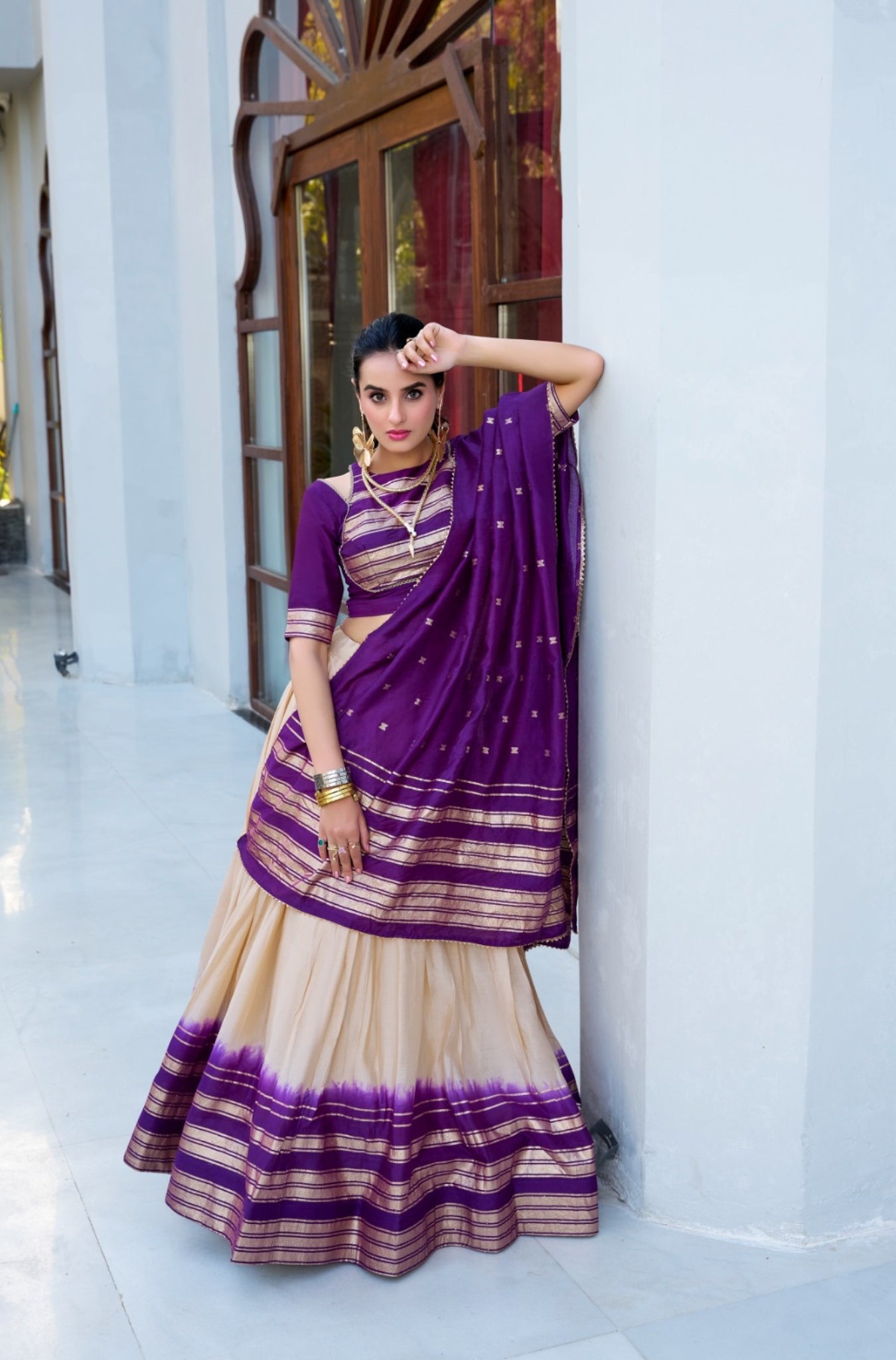 Beautiful Pure Chanderi Stunning Lehenga Choli