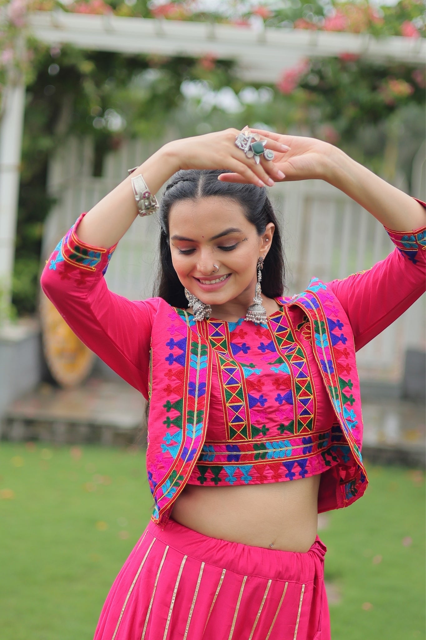 Kutchi Gamthi Embroidered Work Designer Navratri Lehenga Choli