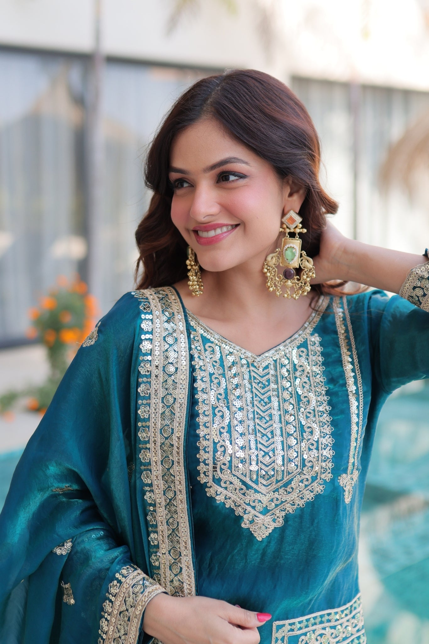 Designer Embroidered Salwar Suit Set For Women