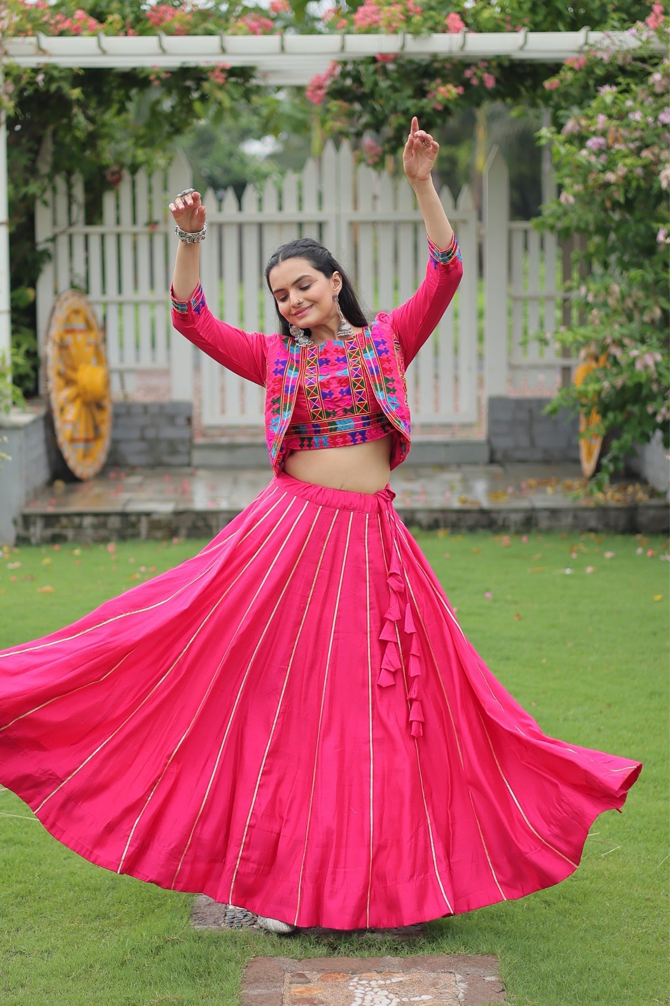 Kutchi Gamthi Embroidered Work Designer Navratri Lehenga Choli
