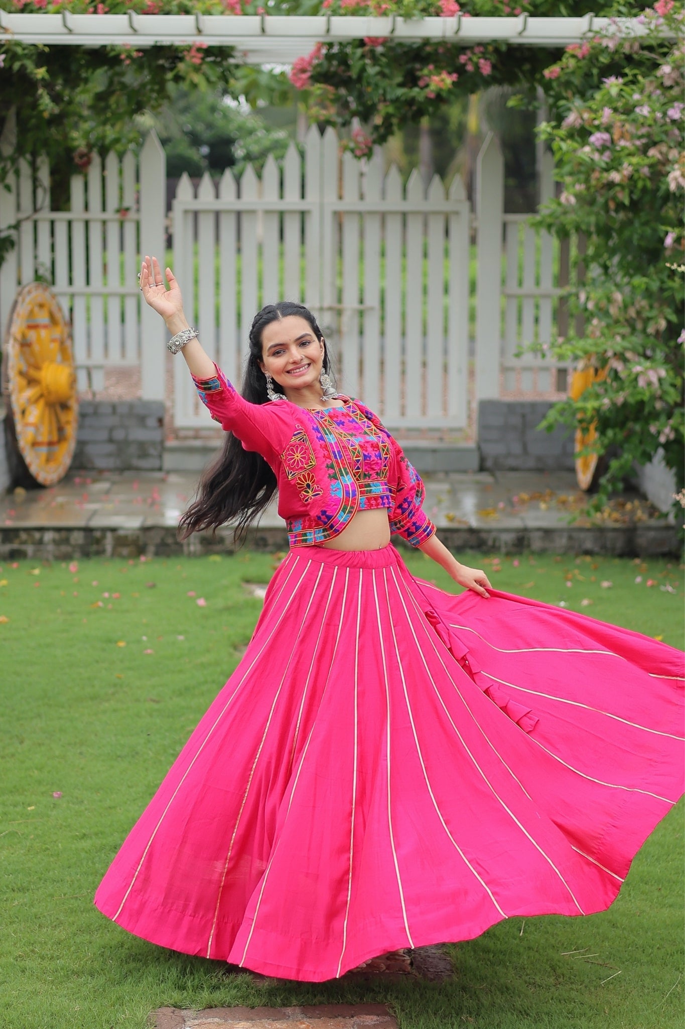 Kutchi Gamthi Embroidered Work Designer Navratri Lehenga Choli