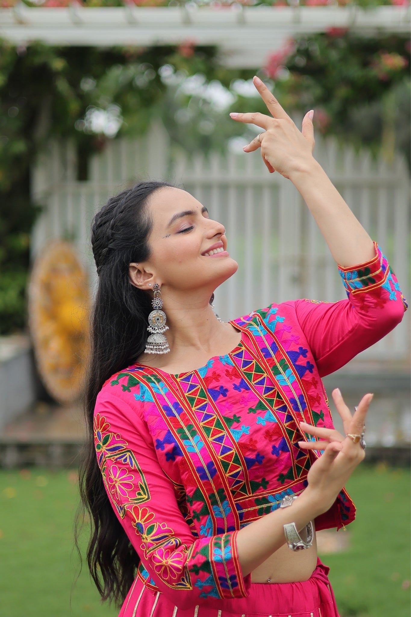 Kutchi Gamthi Embroidered Work Designer Navratri Lehenga Choli