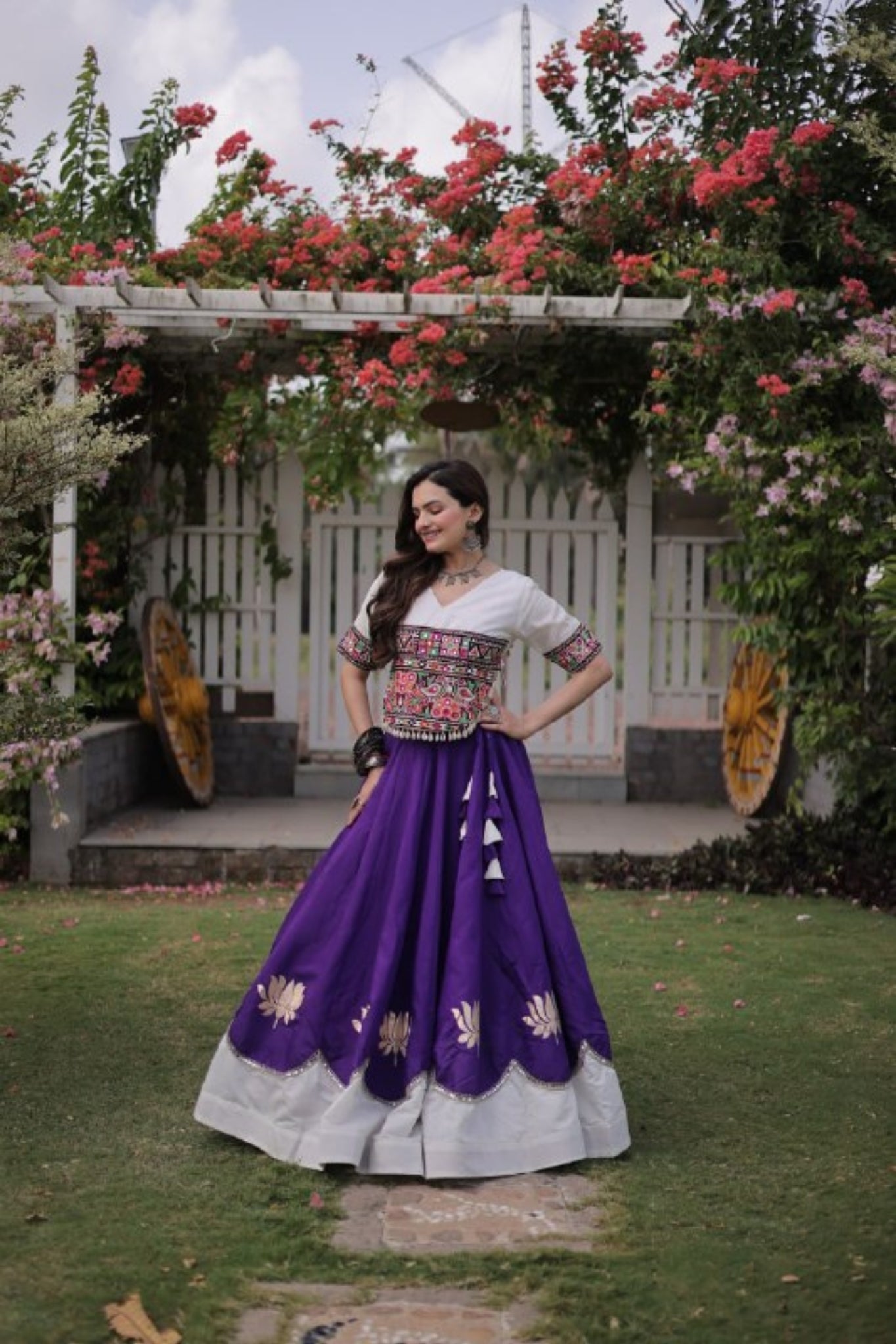 Raasrang Traditional Kutchi Work Lehenga Choli For Navratri