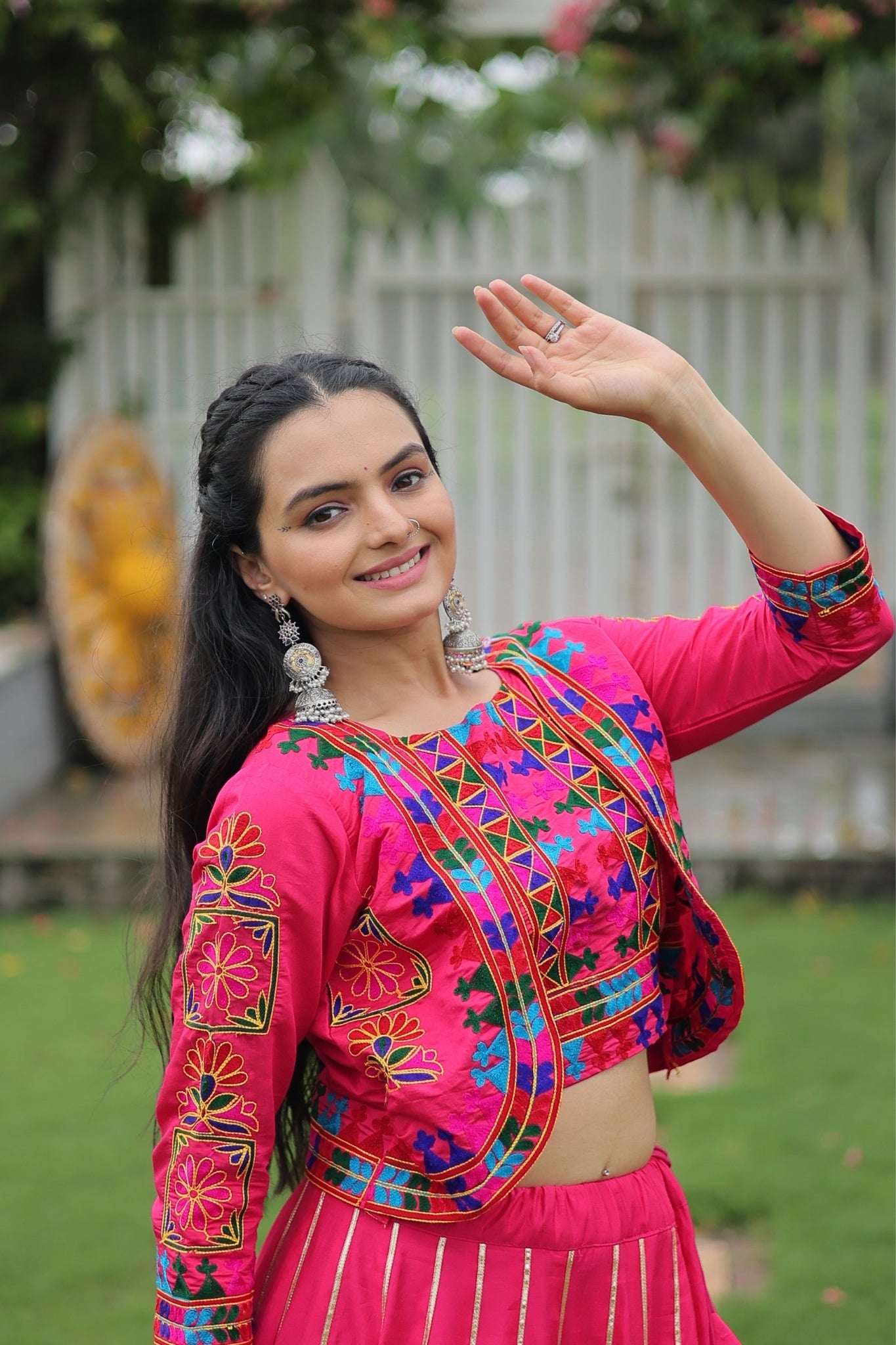 Kutchi Gamthi Embroidered Work Designer Navratri Lehenga Choli