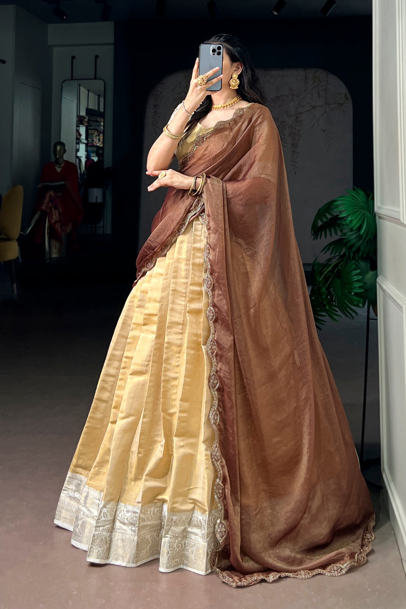 Kanchipuram Silk Wedding And Festive Wear Lehenga Choli For Women