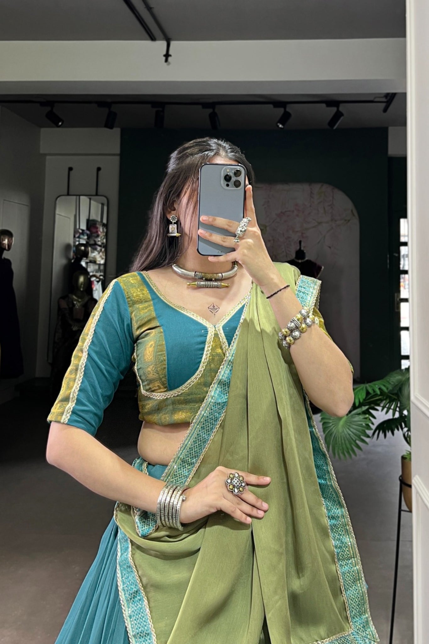 Teal Pure Rayon Designer Zari Weaving Work Navratri Lehenga Choli